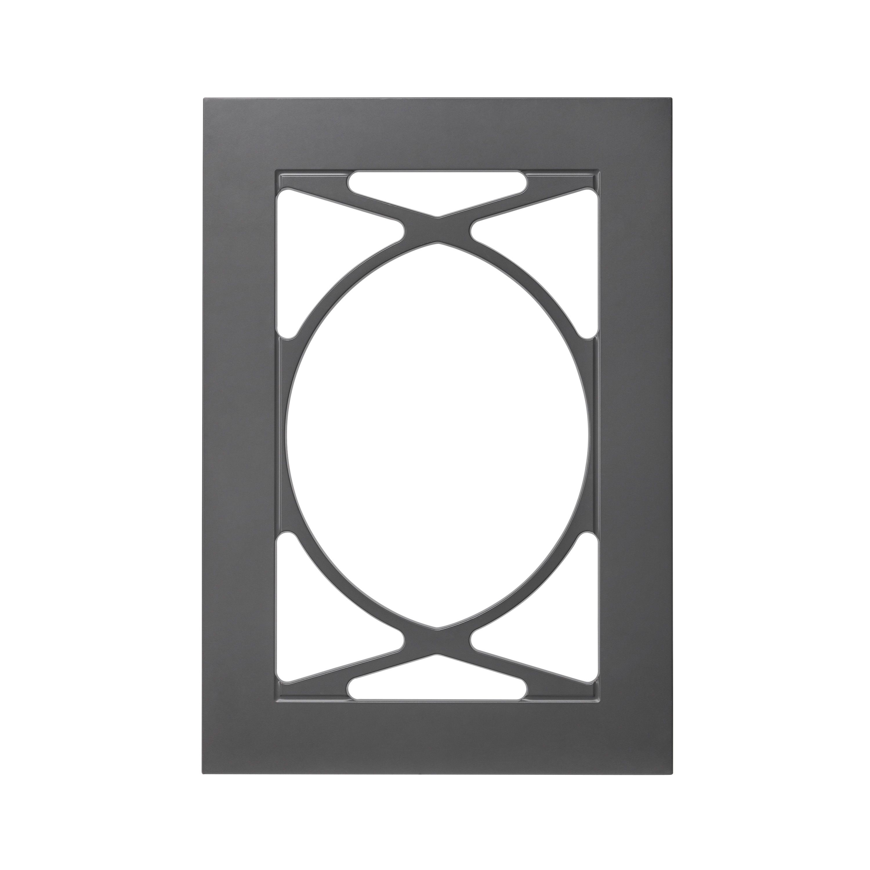 GoodHome Artemisia Matt graphite classic shaker Glazed Cabinet door (W)500mm (H)715mm (T)18mm