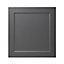 GoodHome Artemisia Matt graphite classic shaker Tall appliance Cabinet door (W)600mm (H)633mm (T)18mm