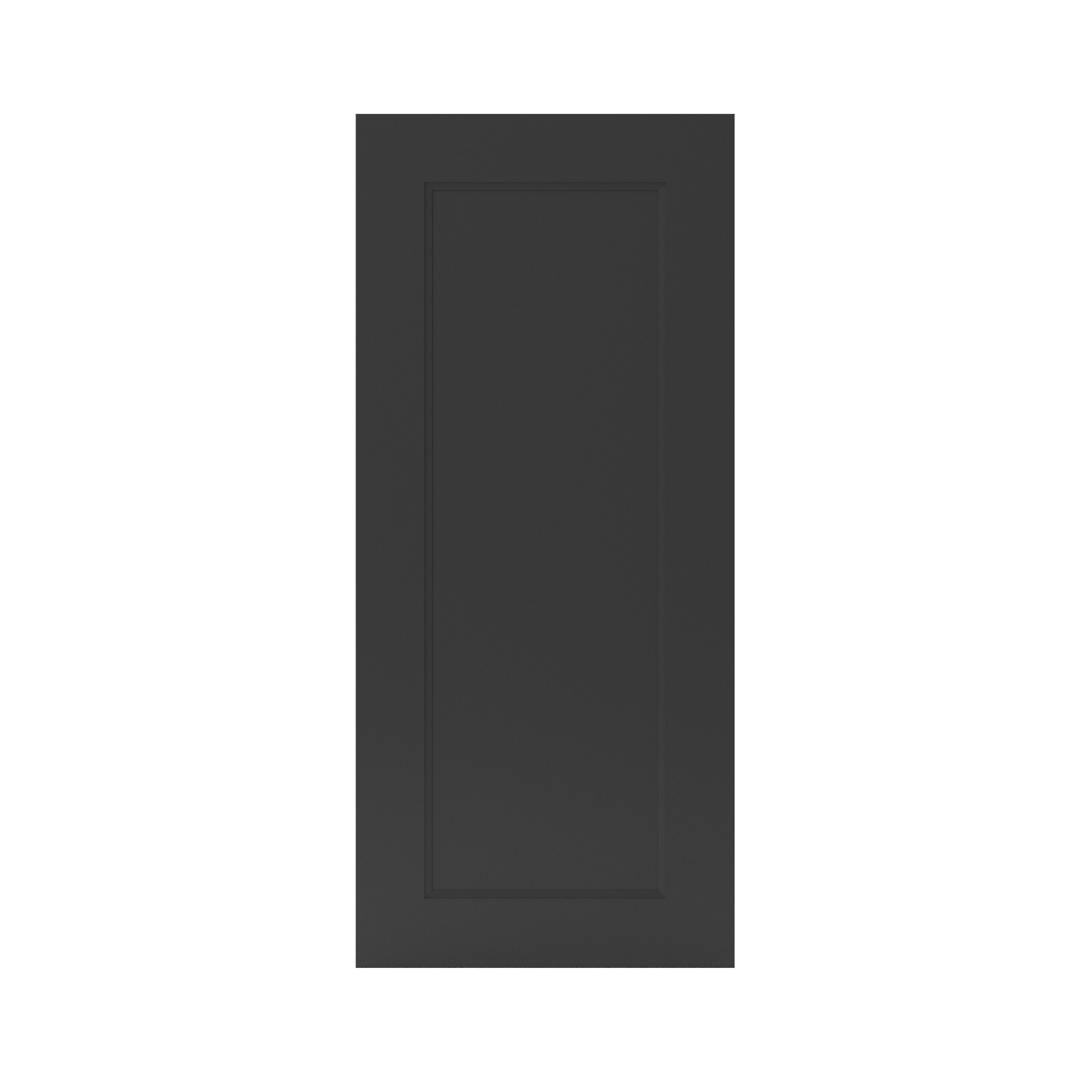 GoodHome Artemisia Matt graphite classic shaker Tall wall Cabinet door (W)400mm (H)895mm (T)18mm