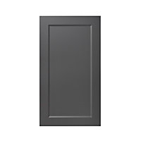 GoodHome Artemisia Matt graphite classic shaker Tall wall Cabinet door (W)500mm (H)895mm (T)18mm