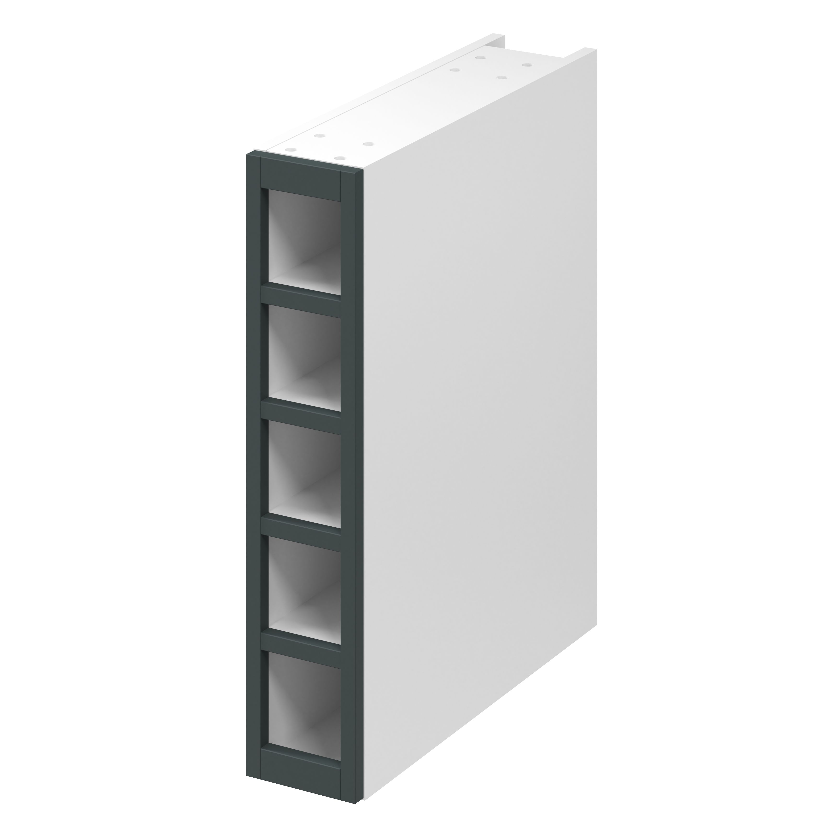 GoodHome Artemisia Matt Green Wine rack fascia, (H)715mm (W)147mm