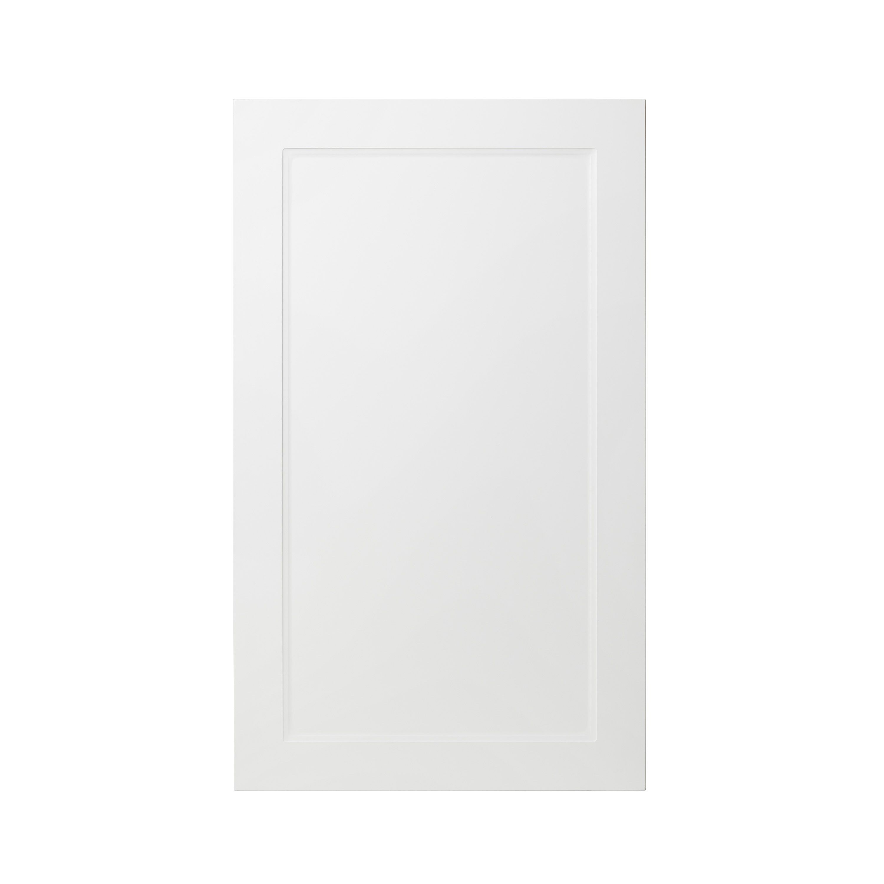 GoodHome Artemisia Matt white classic shaker 50:50 Larder Cabinet door (W)600mm (H)1001mm (T)18mm