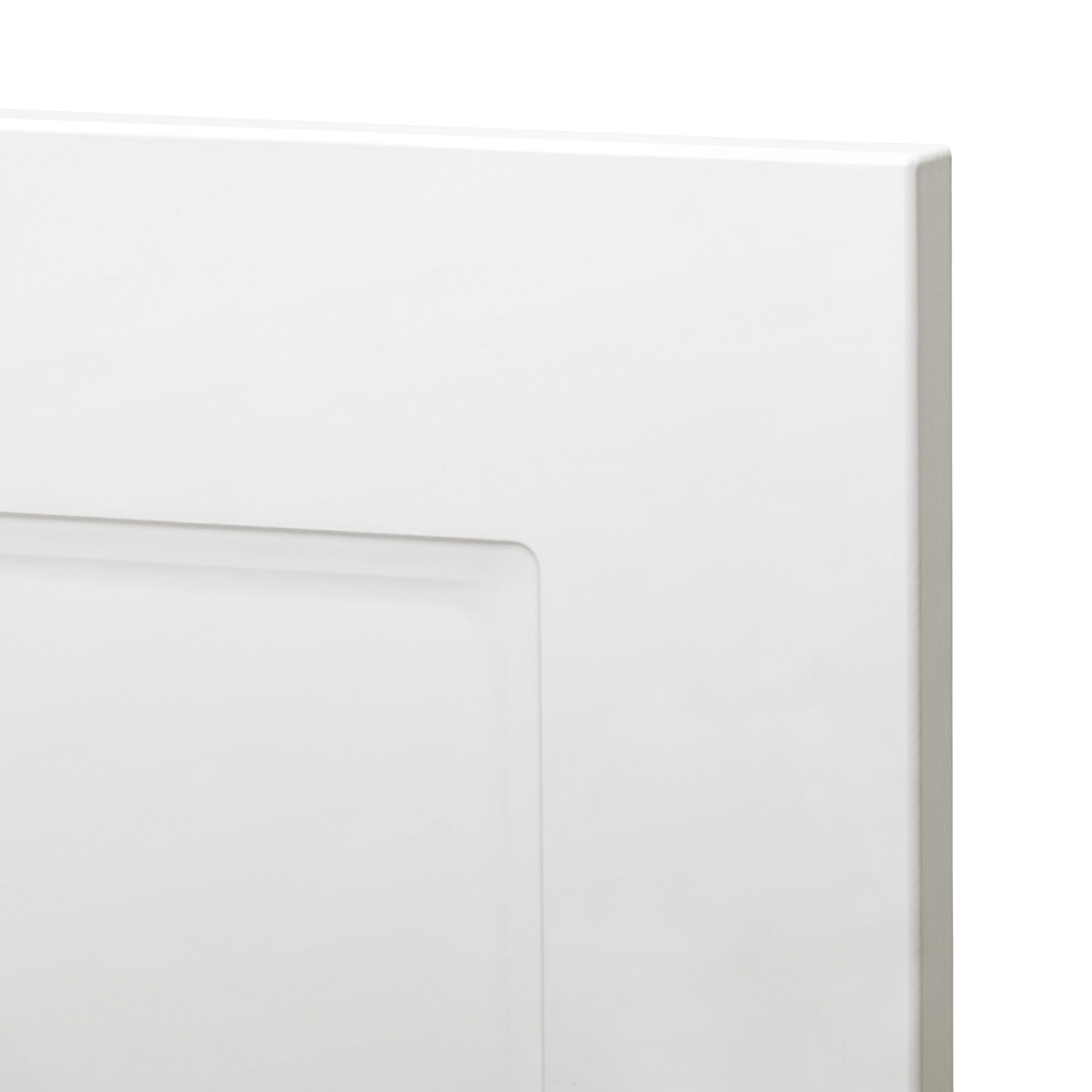 GoodHome Artemisia Matt white classic shaker Appliance Cabinet door (W)600mm (H)626mm (T)18mm