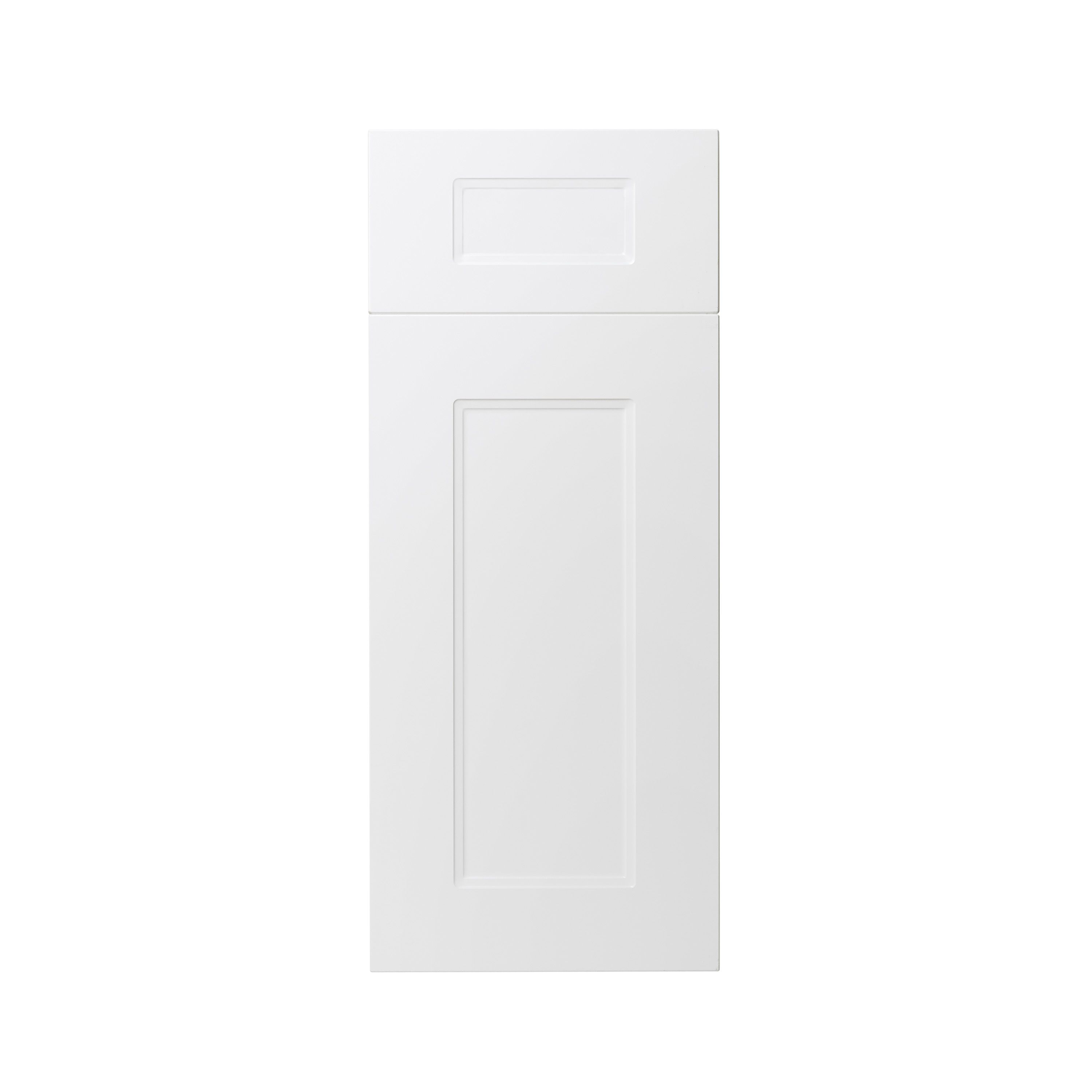GoodHome Artemisia Matt white classic shaker Drawerline Drawer front, (W)300mm (H)715mm (T)18mm