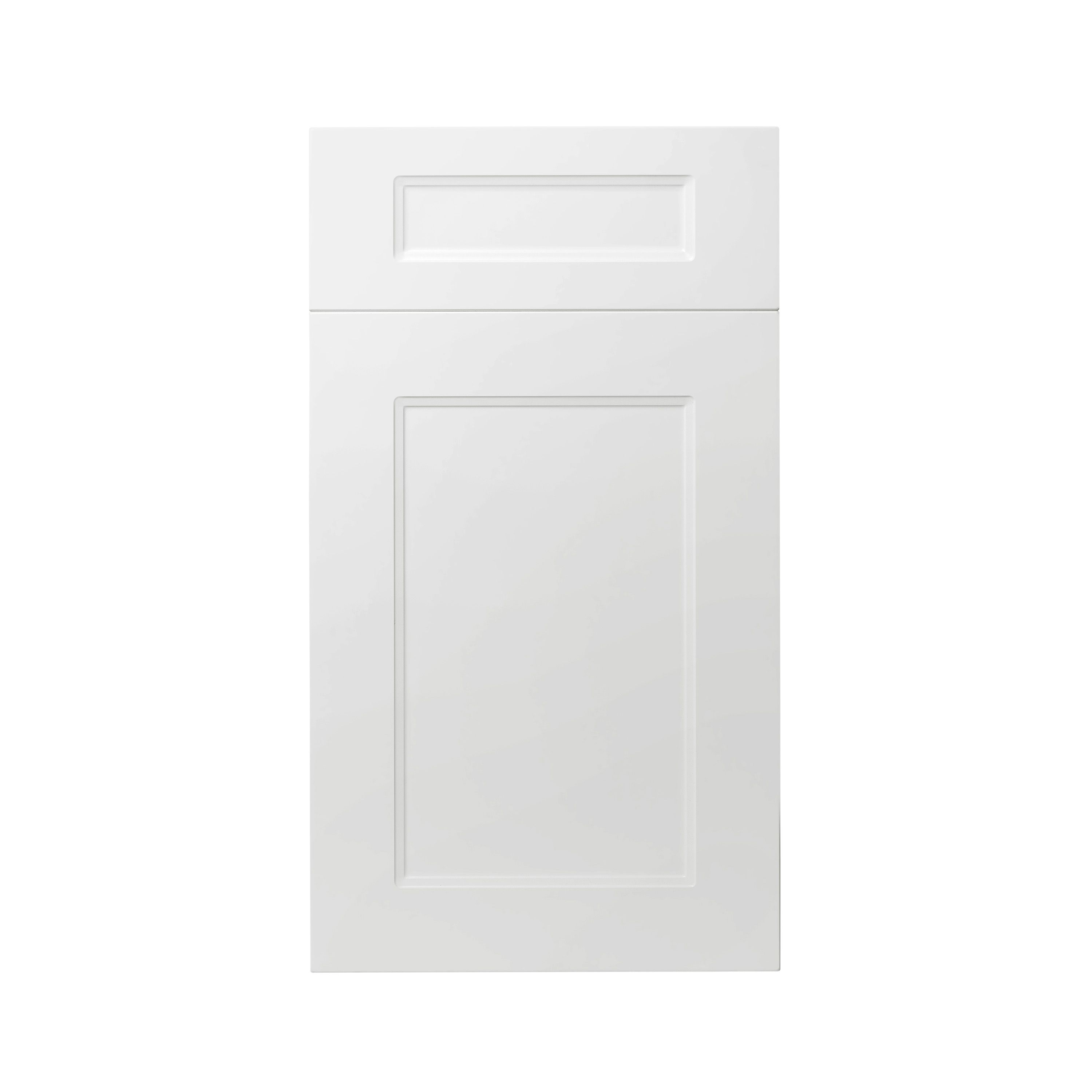 GoodHome Artemisia Matt white classic shaker Drawerline Drawer front, (W)400mm (H)715mm (T)18mm