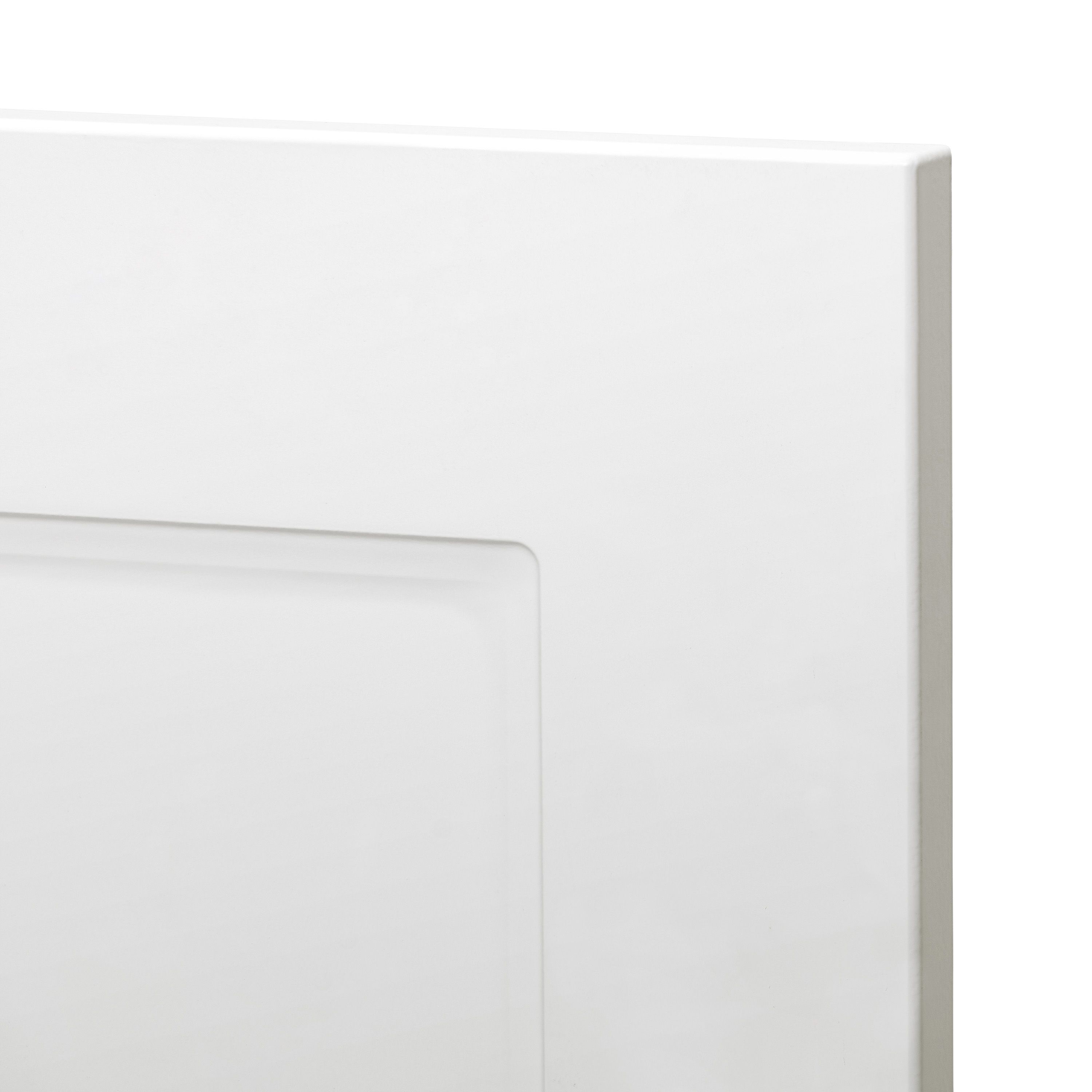 GoodHome Artemisia Matt white classic shaker Drawerline Drawer front, (W)400mm (H)715mm (T)18mm