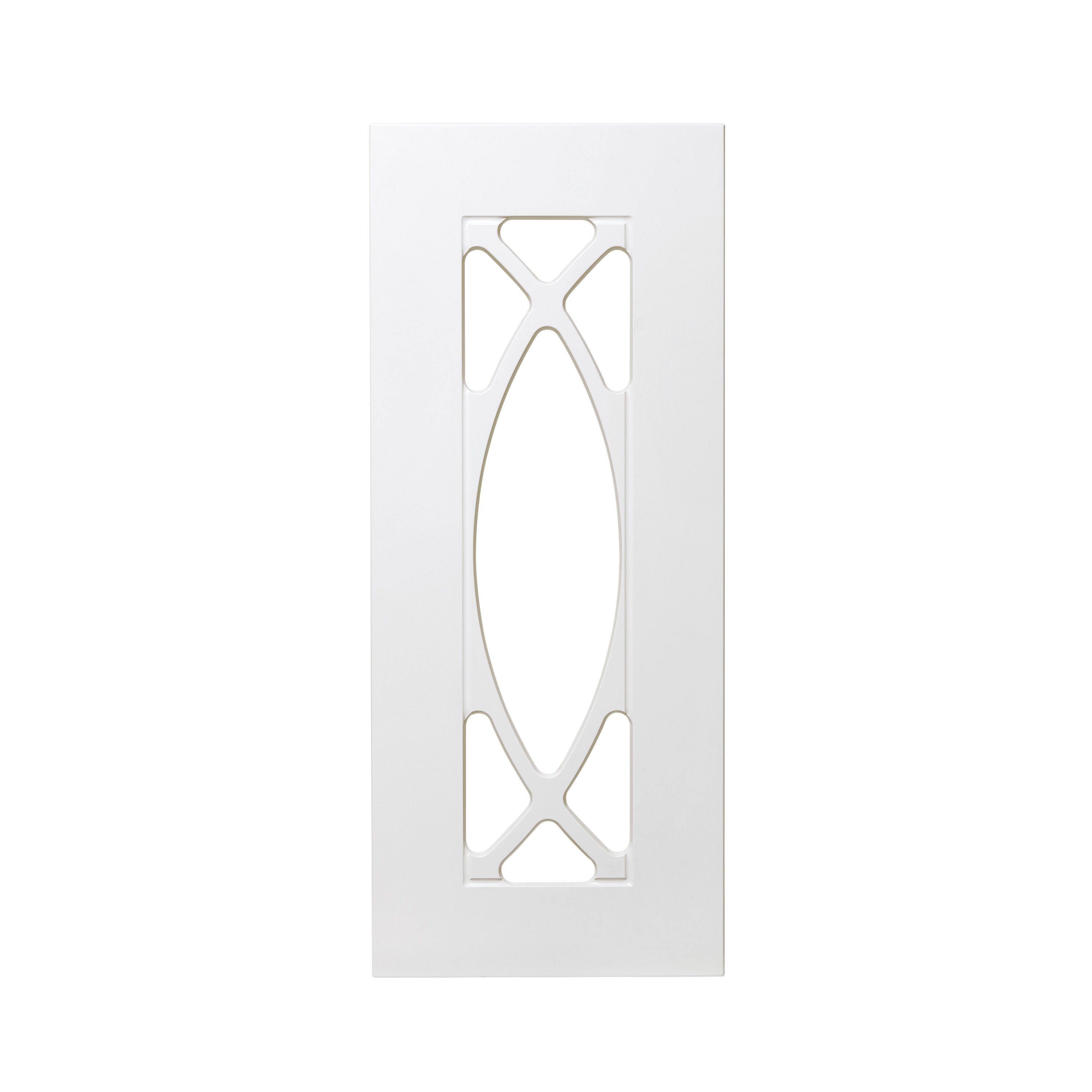 GoodHome Artemisia Matt white classic shaker Glazed Cabinet door (W)300mm (H)715mm (T)18mm