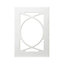 GoodHome Artemisia Matt white classic shaker Glazed Cabinet door (W)500mm (H)715mm (T)18mm
