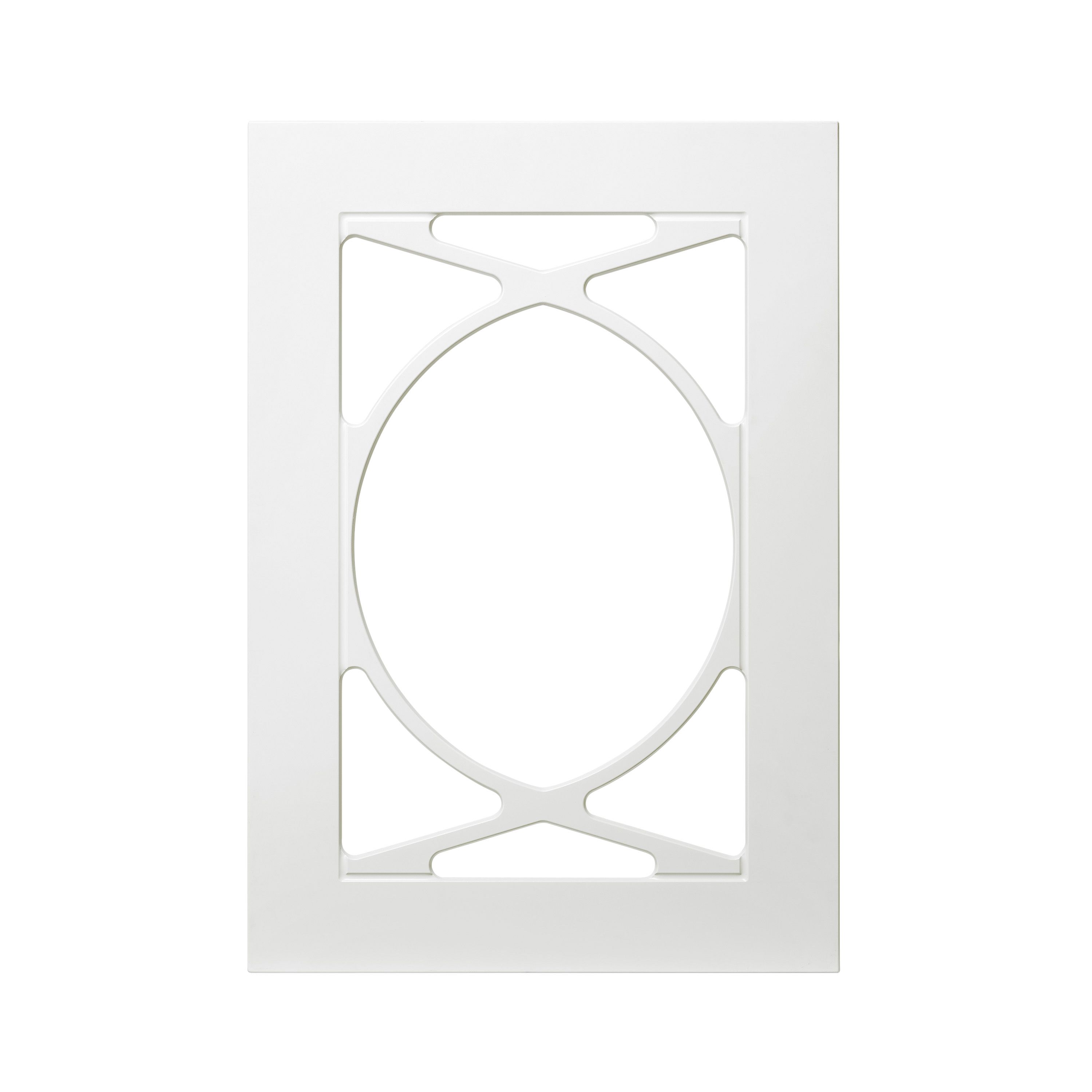 GoodHome Artemisia Matt white classic shaker Glazed Cabinet door (W)500mm (H)715mm (T)18mm