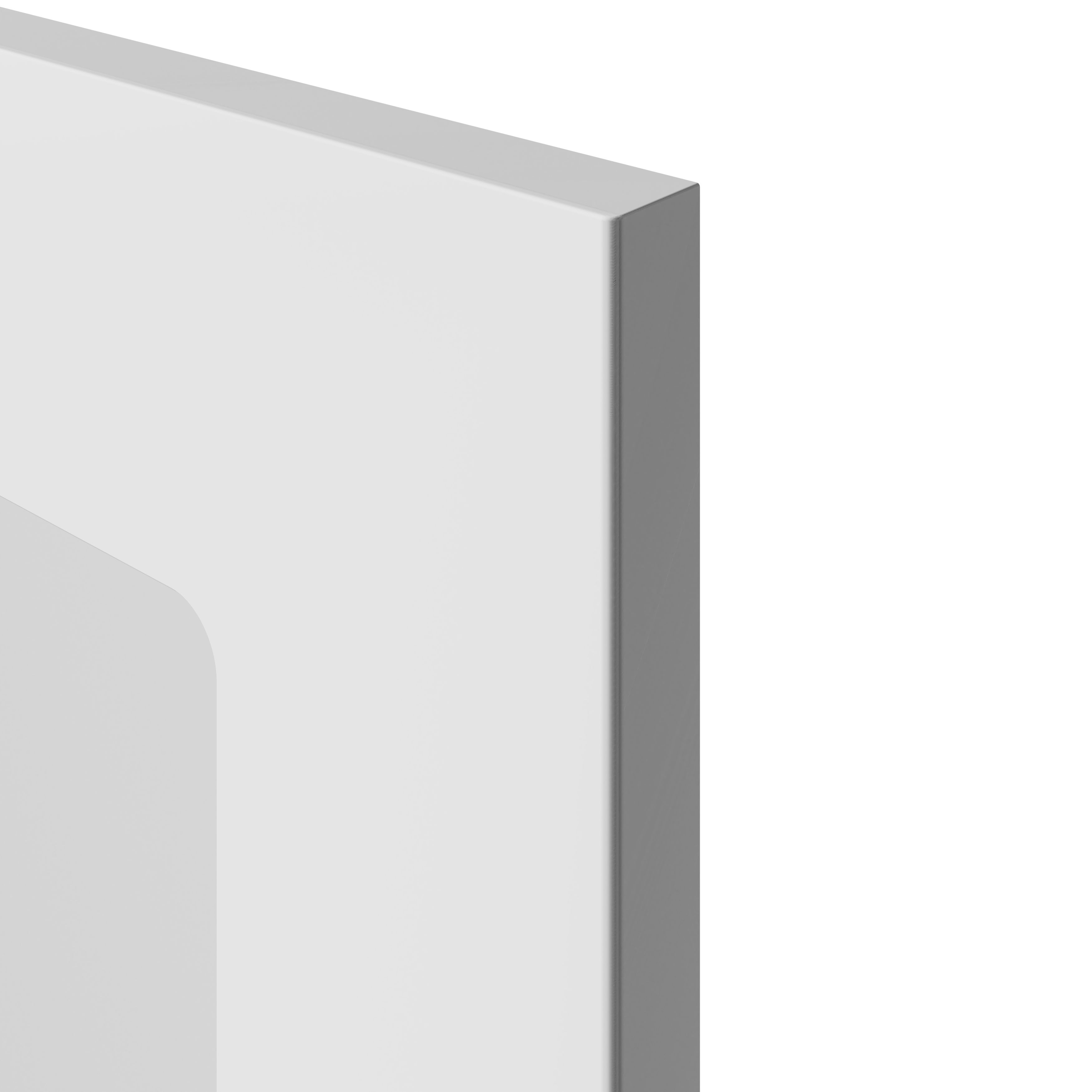 GoodHome Artemisia Matt white Glazed Tall glazed Cabinet door (W)300mm (H)895mm (T)18mm