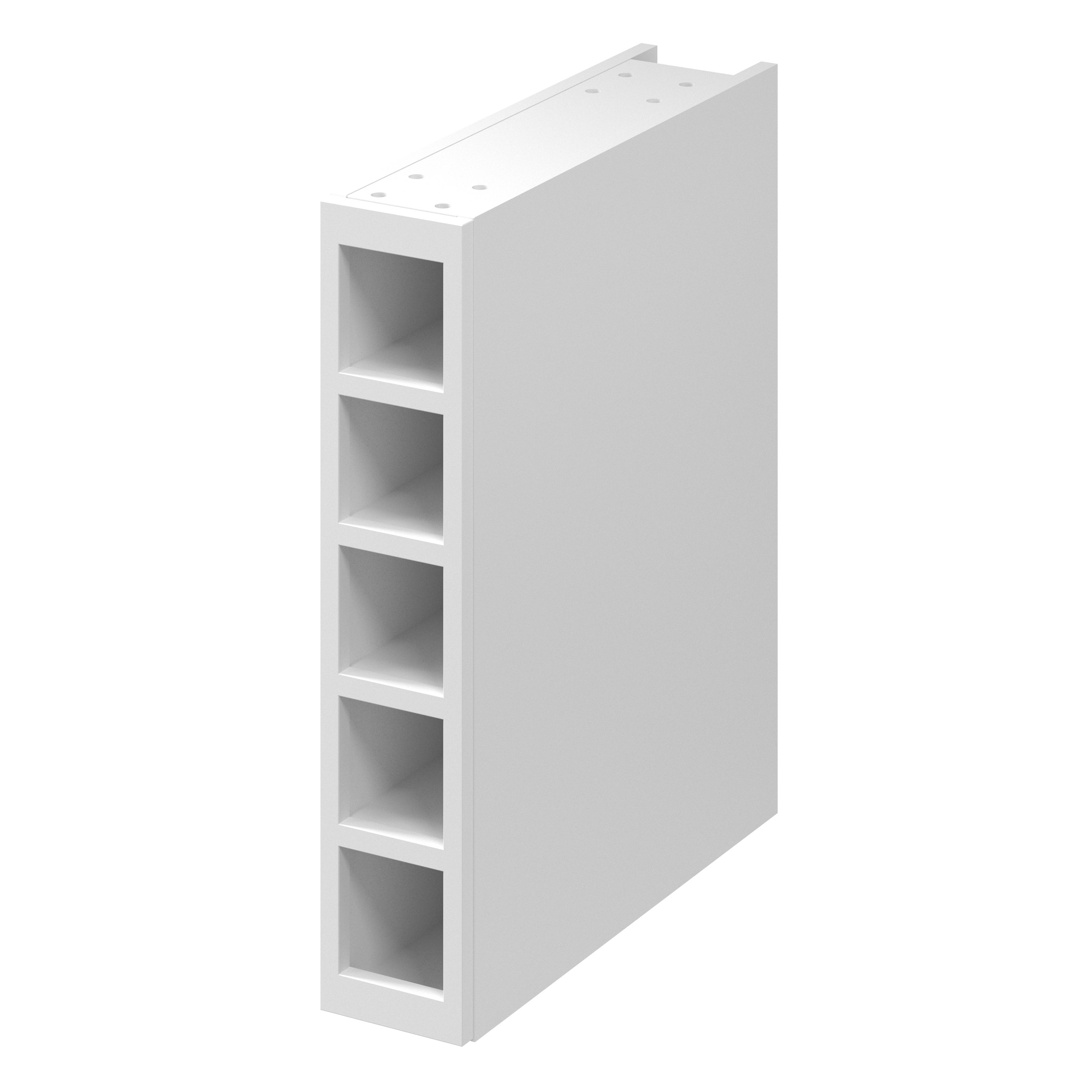 GoodHome Artemisia Matt White Wine rack fascia, (H)715mm (W)147mm