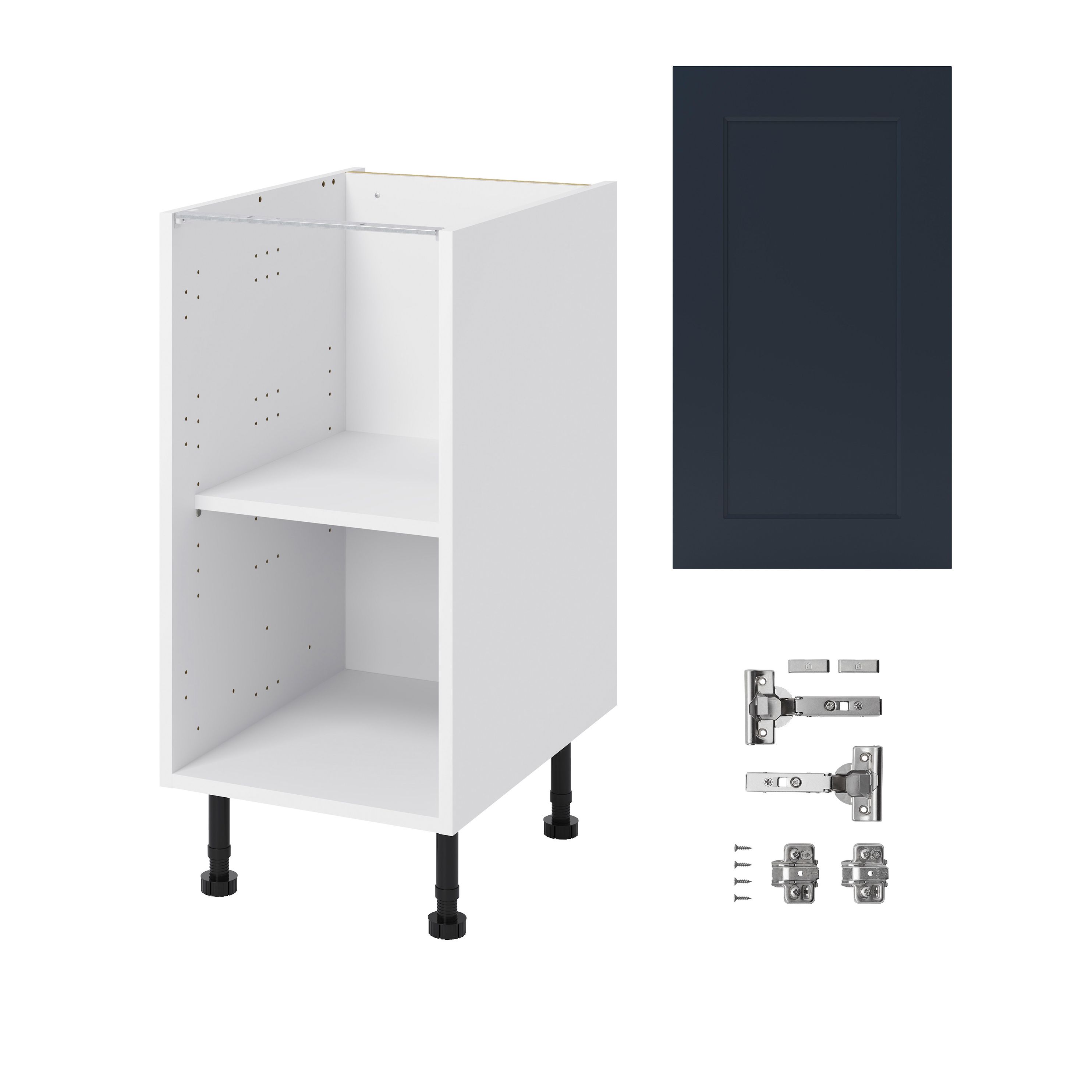 GoodHome Artemisia Midnight blue classic shaker Base Kitchen cabinet (W)400mm (H)720mm