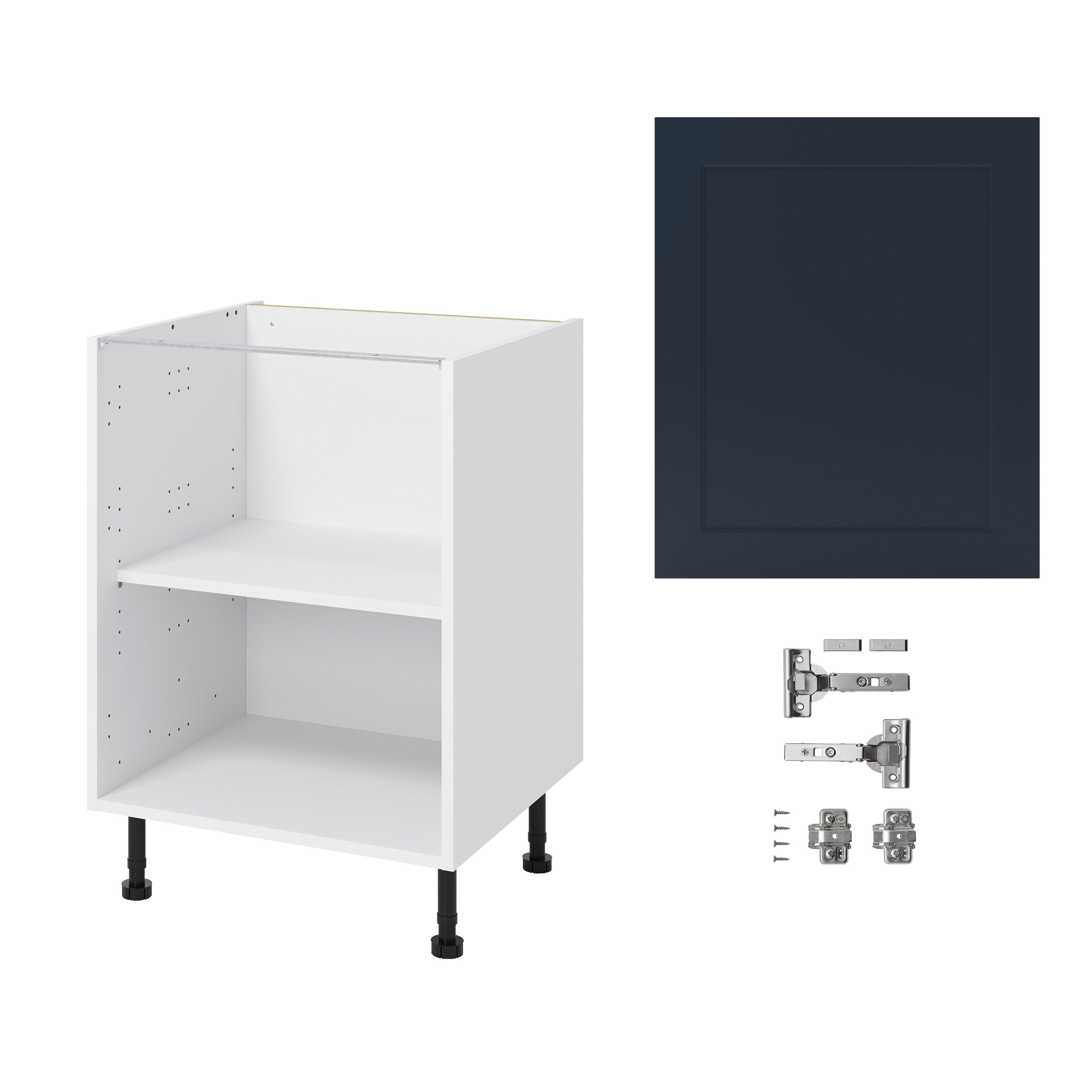 GoodHome Artemisia Midnight blue classic shaker Base Kitchen cabinet (W)600mm (H)720mm