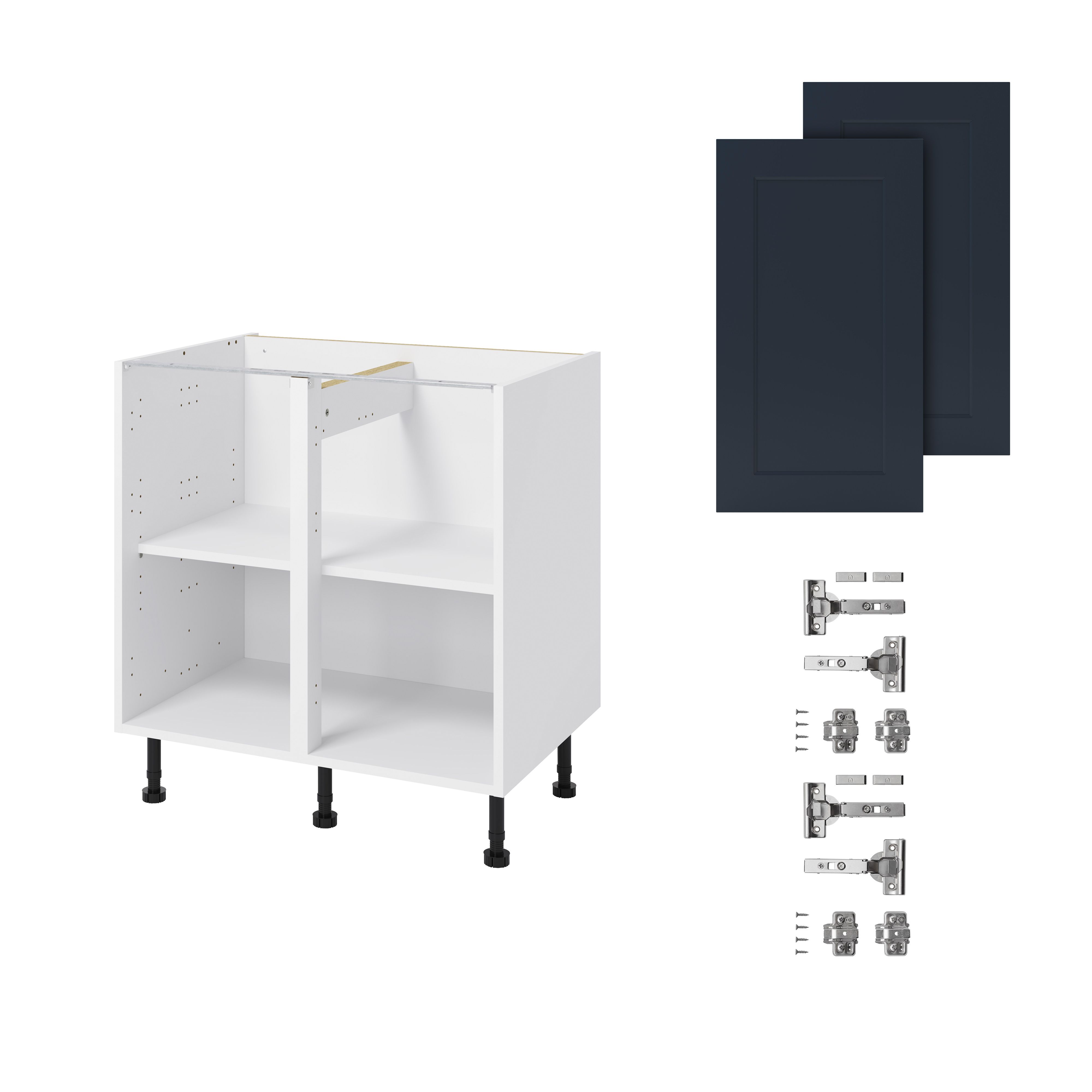 GoodHome Artemisia Midnight blue classic shaker Base Kitchen cabinet (W)800mm (H)720mm