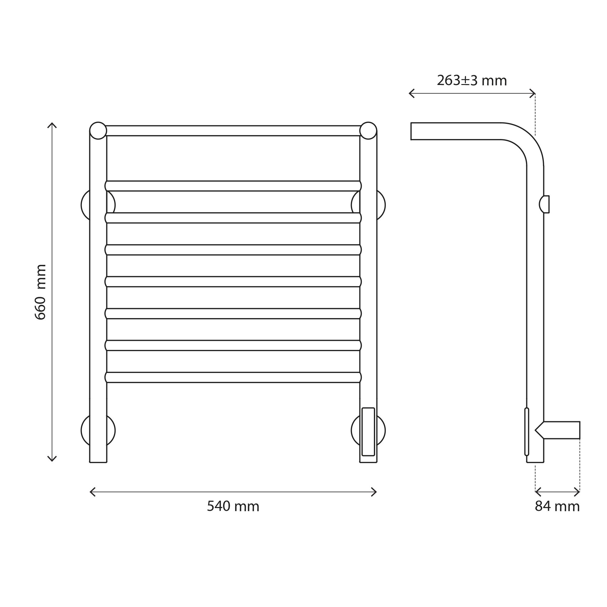 GoodHome Artigo Chrome effect Electric Flat Towel warmer (W)540mm x (H)640mm