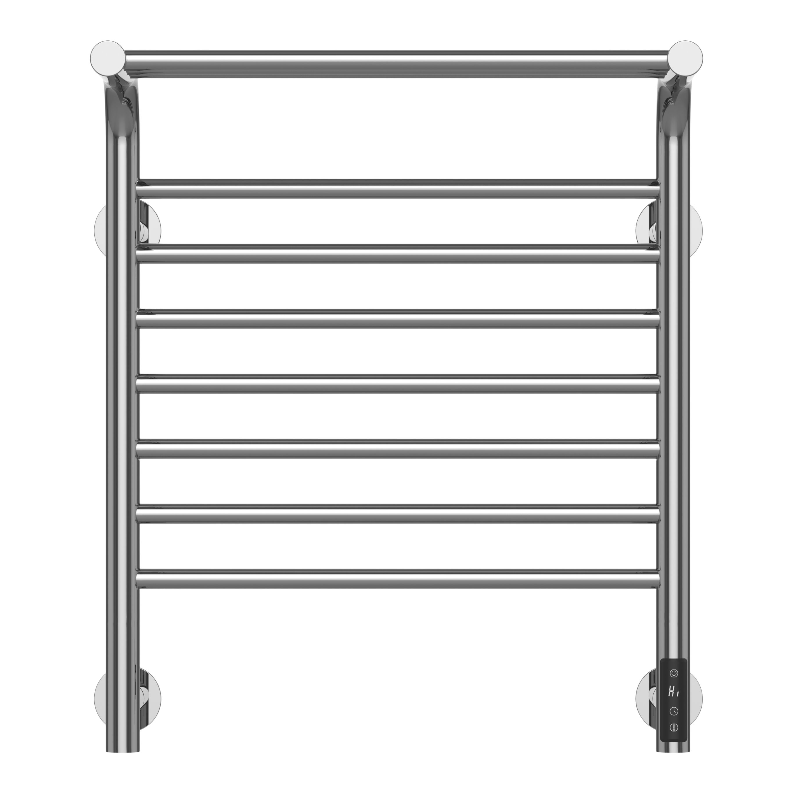 GoodHome Artigo Chrome effect Electric Flat Towel warmer (W)540mm x (H)640mm