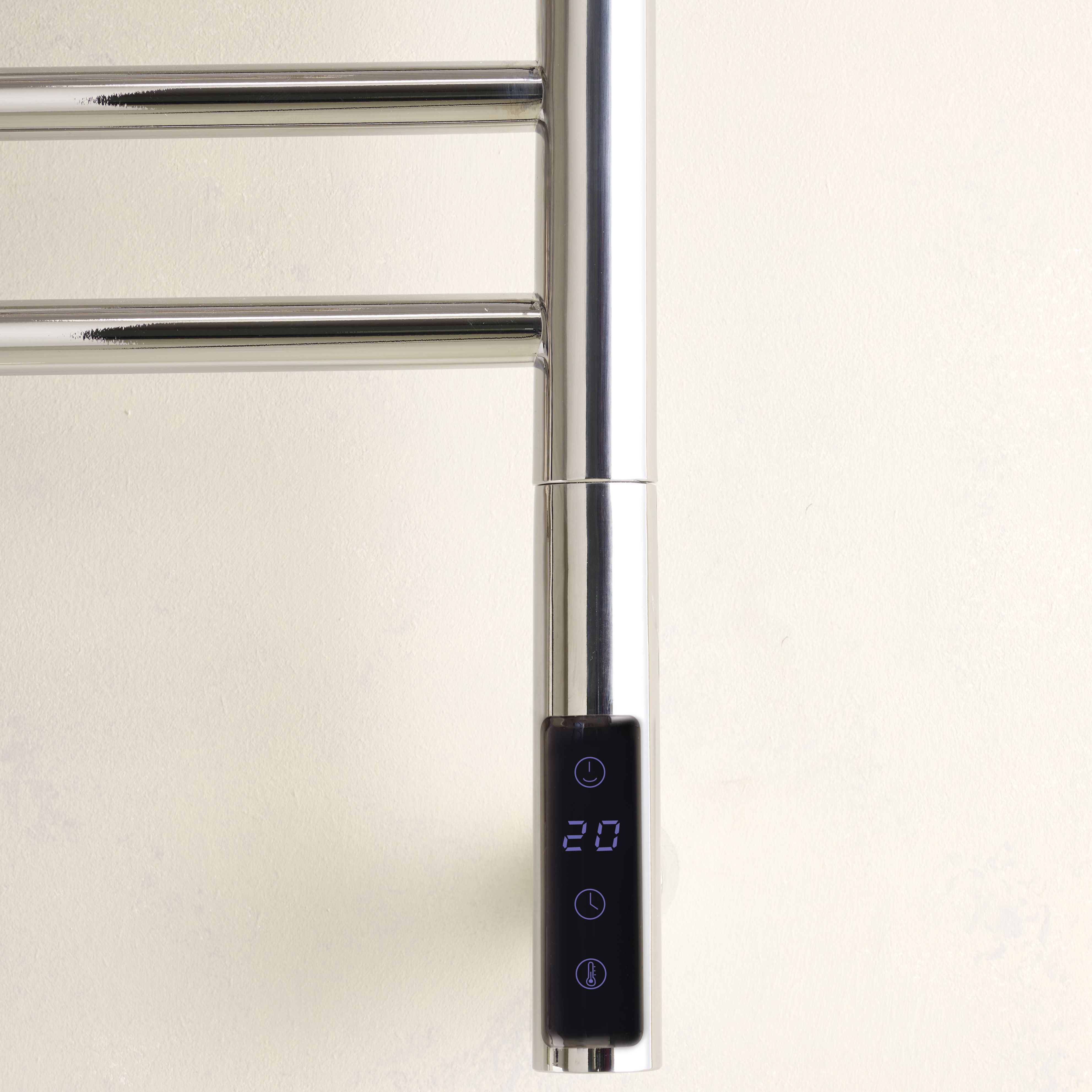 GoodHome Artigo Chrome effect Electric Flat Towel warmer (W)540mm x (H)640mm