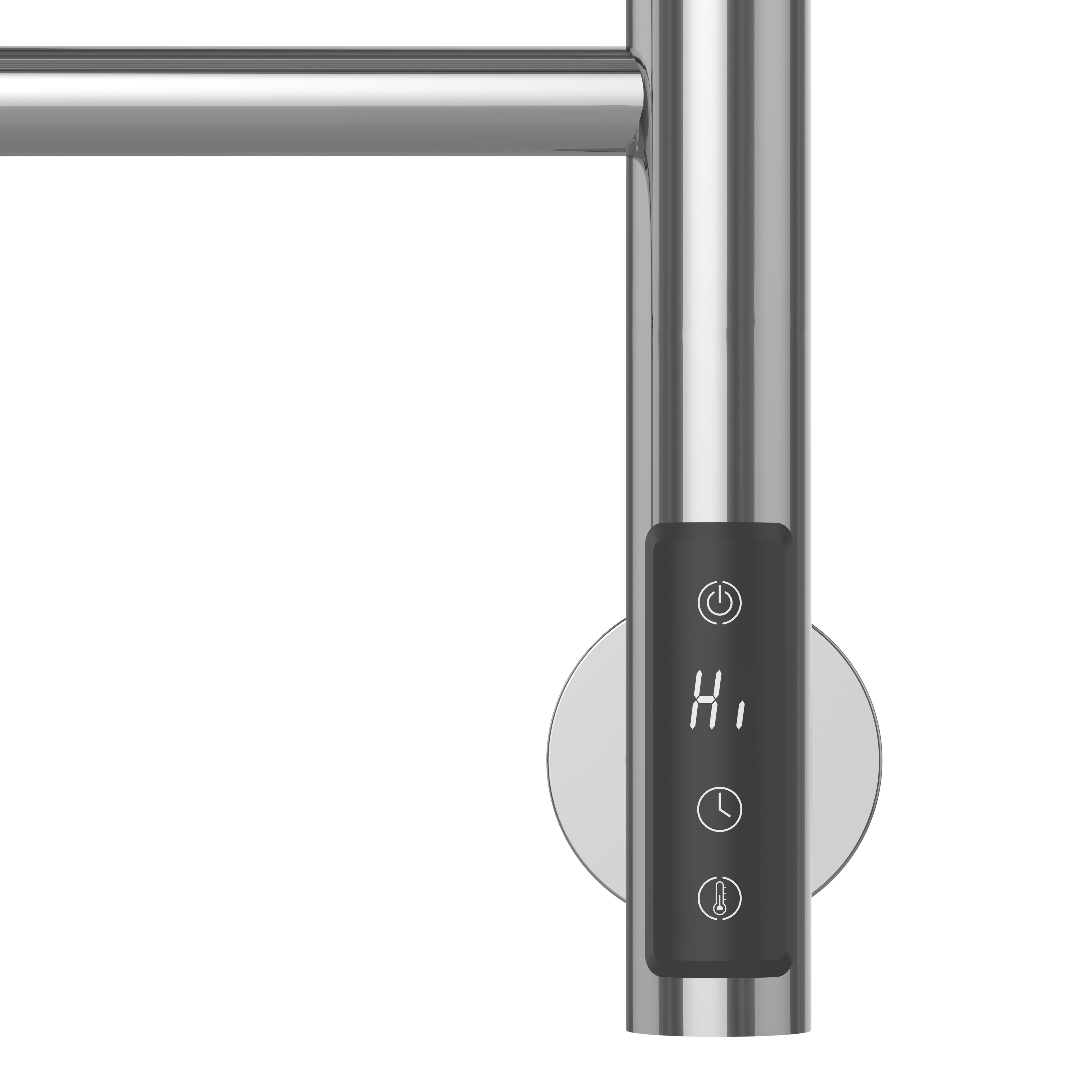 GoodHome Artigo Chrome effect Electric Flat Towel warmer (W)540mm x (H)640mm