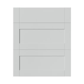 GoodHome Ashmead Matt dove grey 3 drawer cabinet front (H)715mm (W)597mm (T)16mm