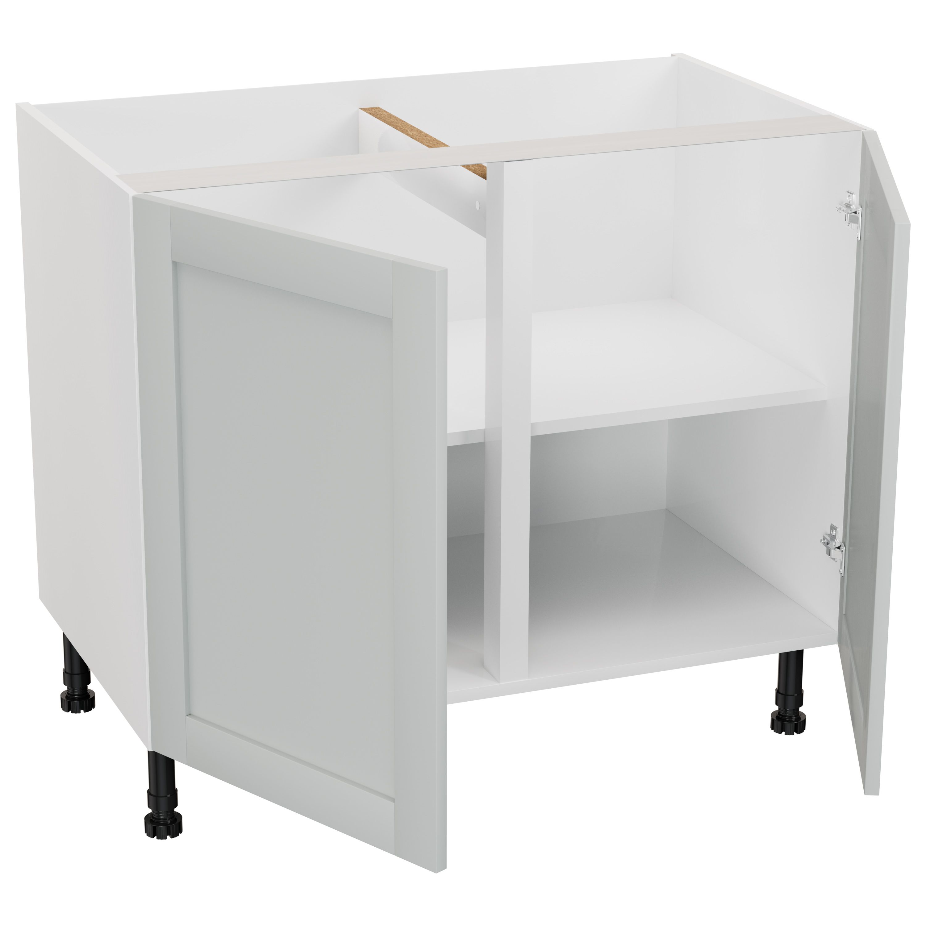 GoodHome Ashmead Matt dove grey Base Kitchen cabinet (W) 1000mm (H)720mm