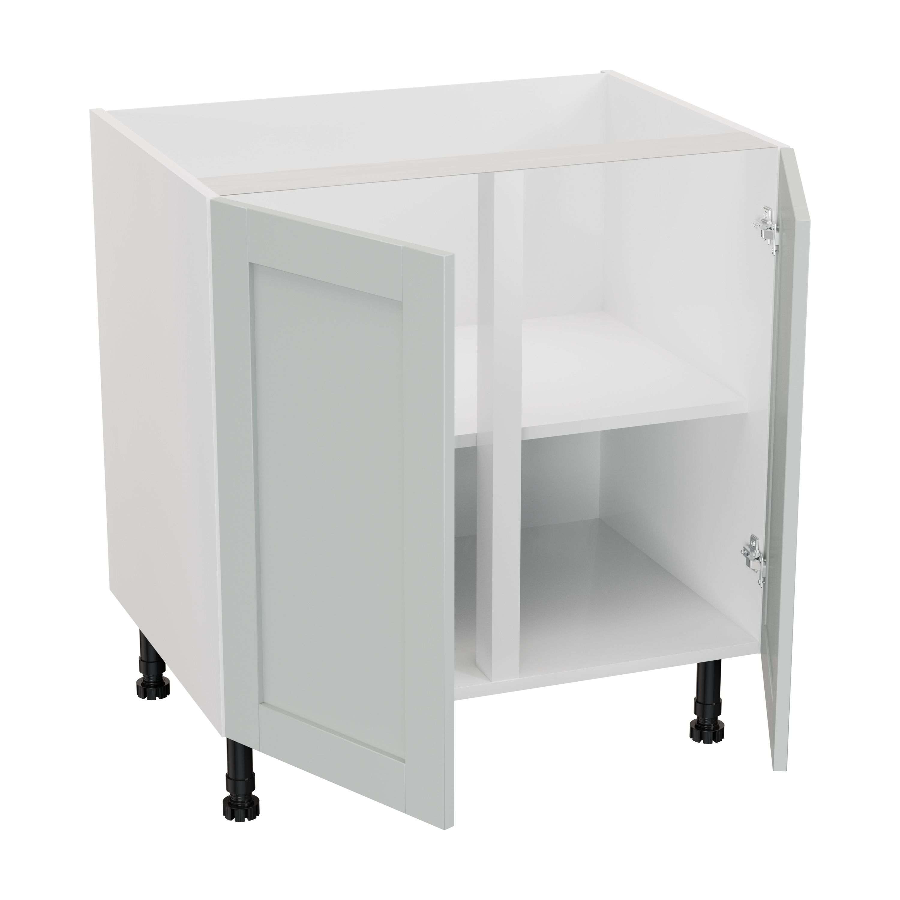 GoodHome Ashmead Matt dove grey Base Kitchen cabinet (W) 800mm (H)720mm