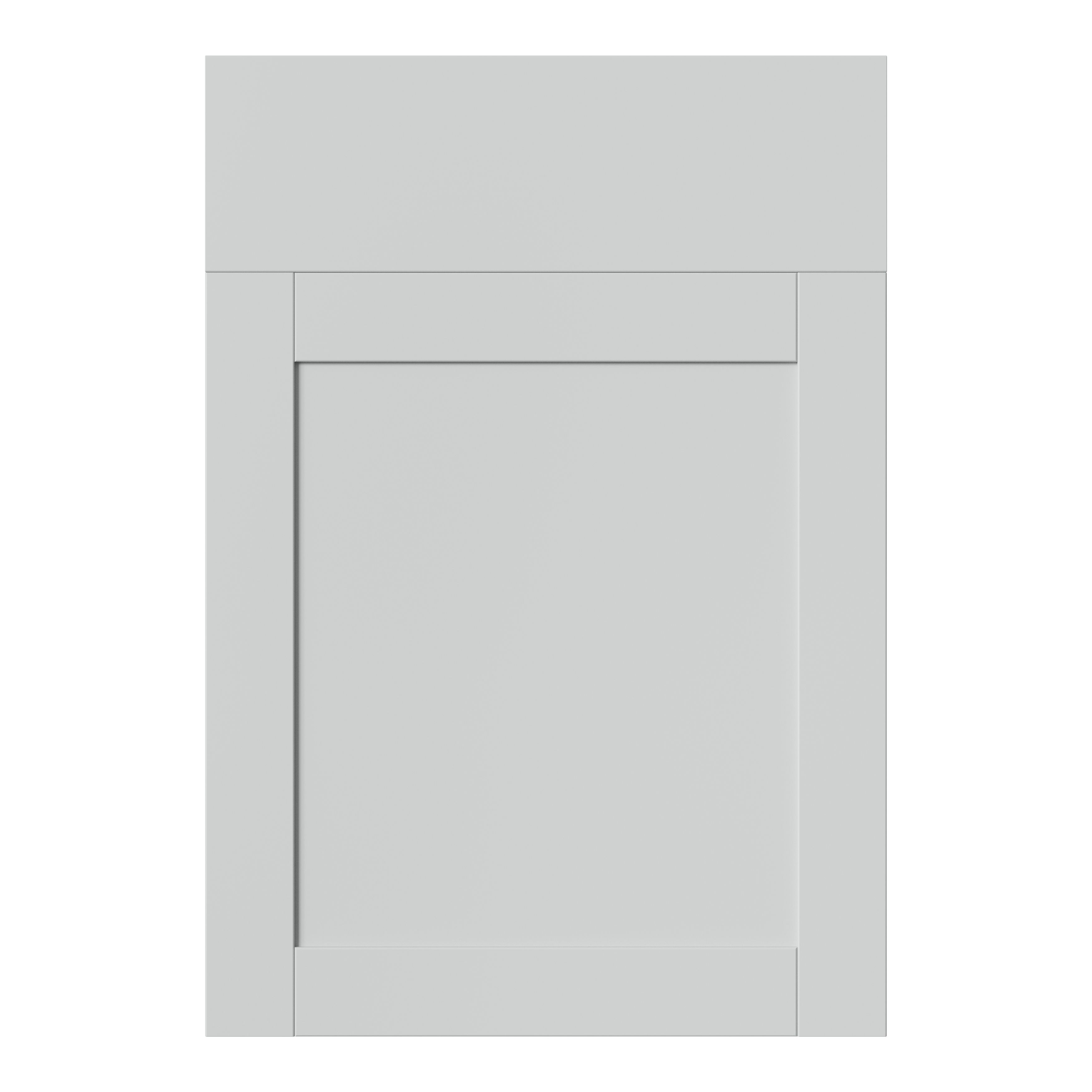 GoodHome Ashmead Matt dove grey Shaker Drawerline Cabinet door (W)500mm (H)715mm (T)16mm
