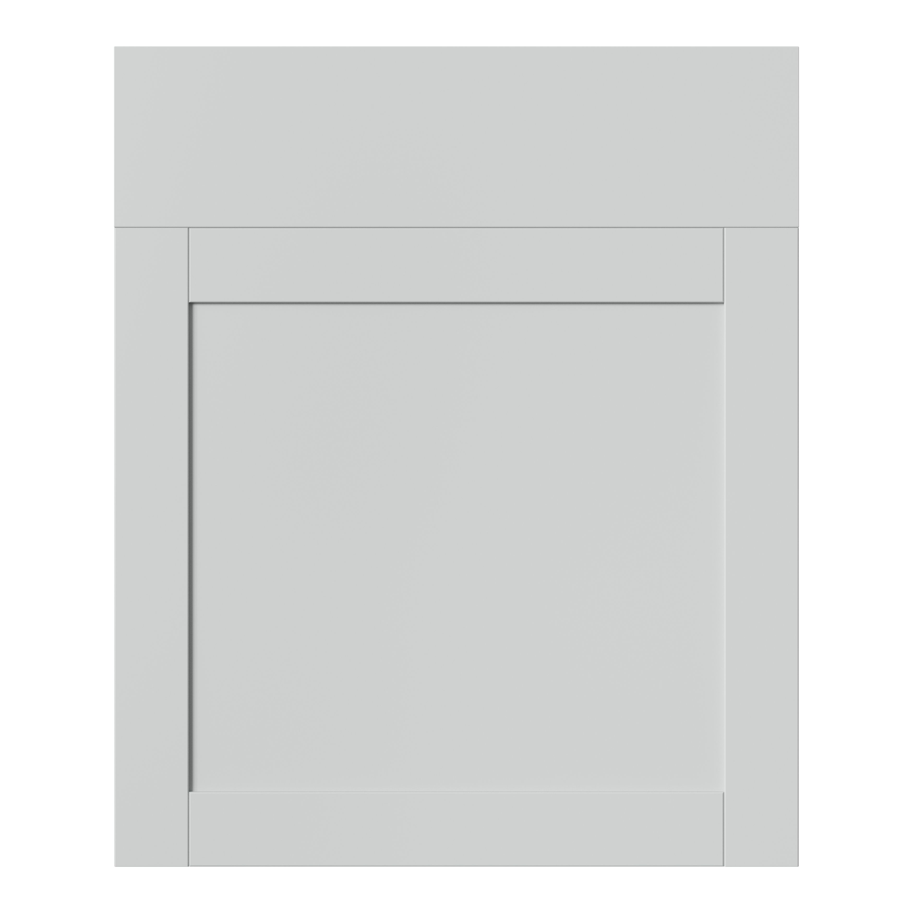 GoodHome Ashmead Matt dove grey Shaker Drawerline Cabinet door (W)600mm (H)715mm (T)16mm