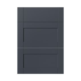 GoodHome Ashmead Matt midnight blue 3 drawer cabinet front (H)715mm (W)497mm (T)16mm