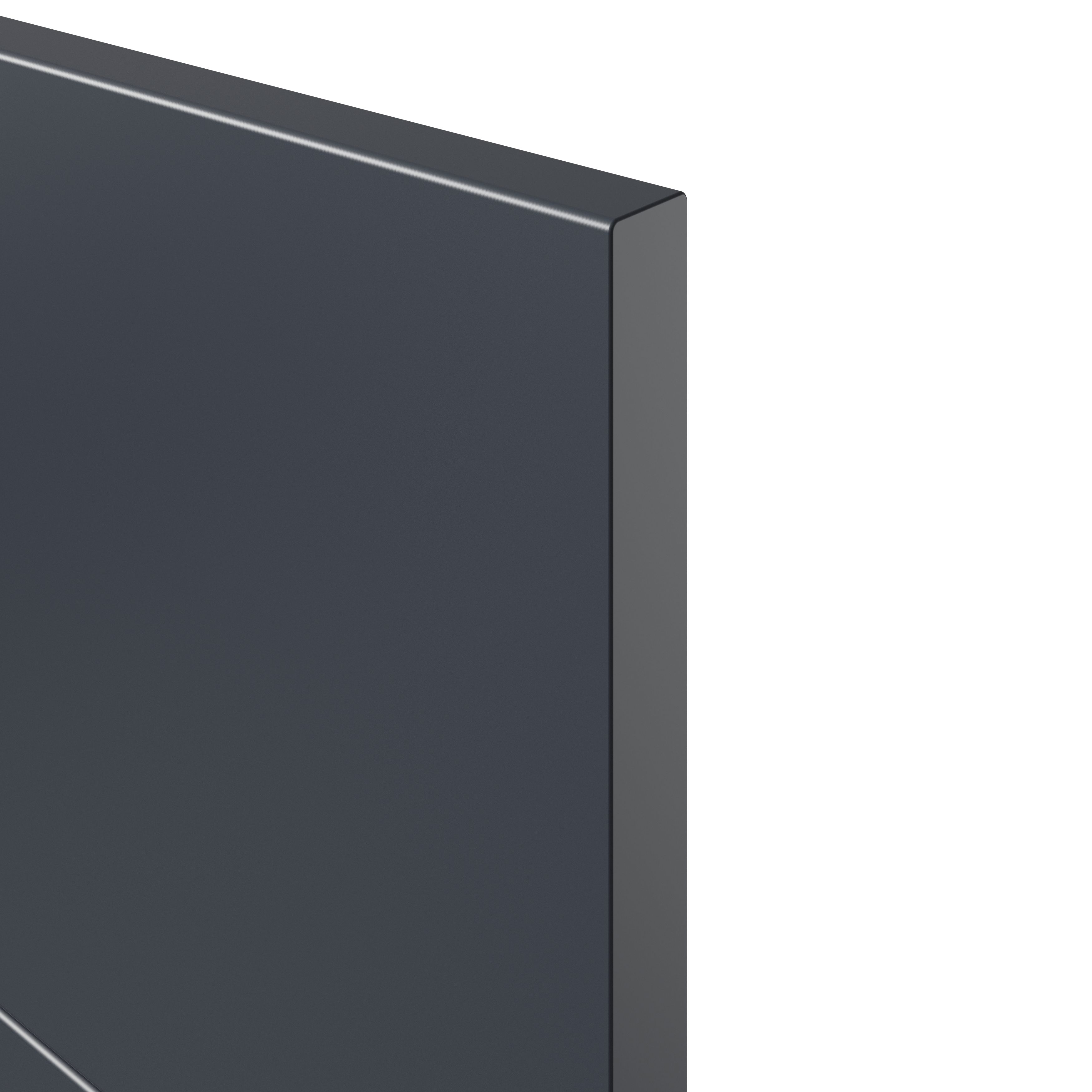 GoodHome Ashmead Matt midnight blue 3 drawer cabinet front (H)715mm (W)797mm (T)16mm