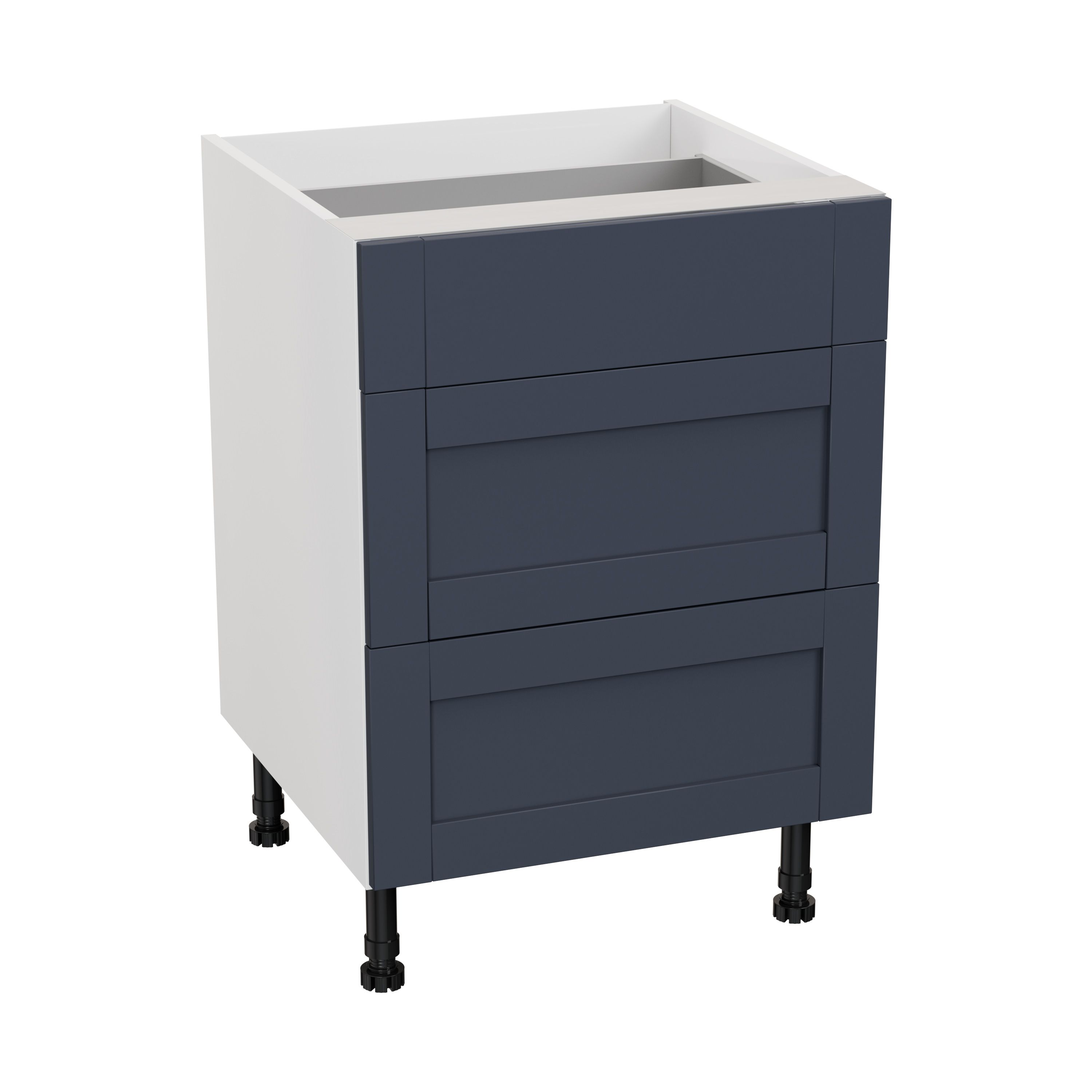 GoodHome Ashmead Matt midnight blue Base Kitchen cabinet (W) 600mm (H)720mm
