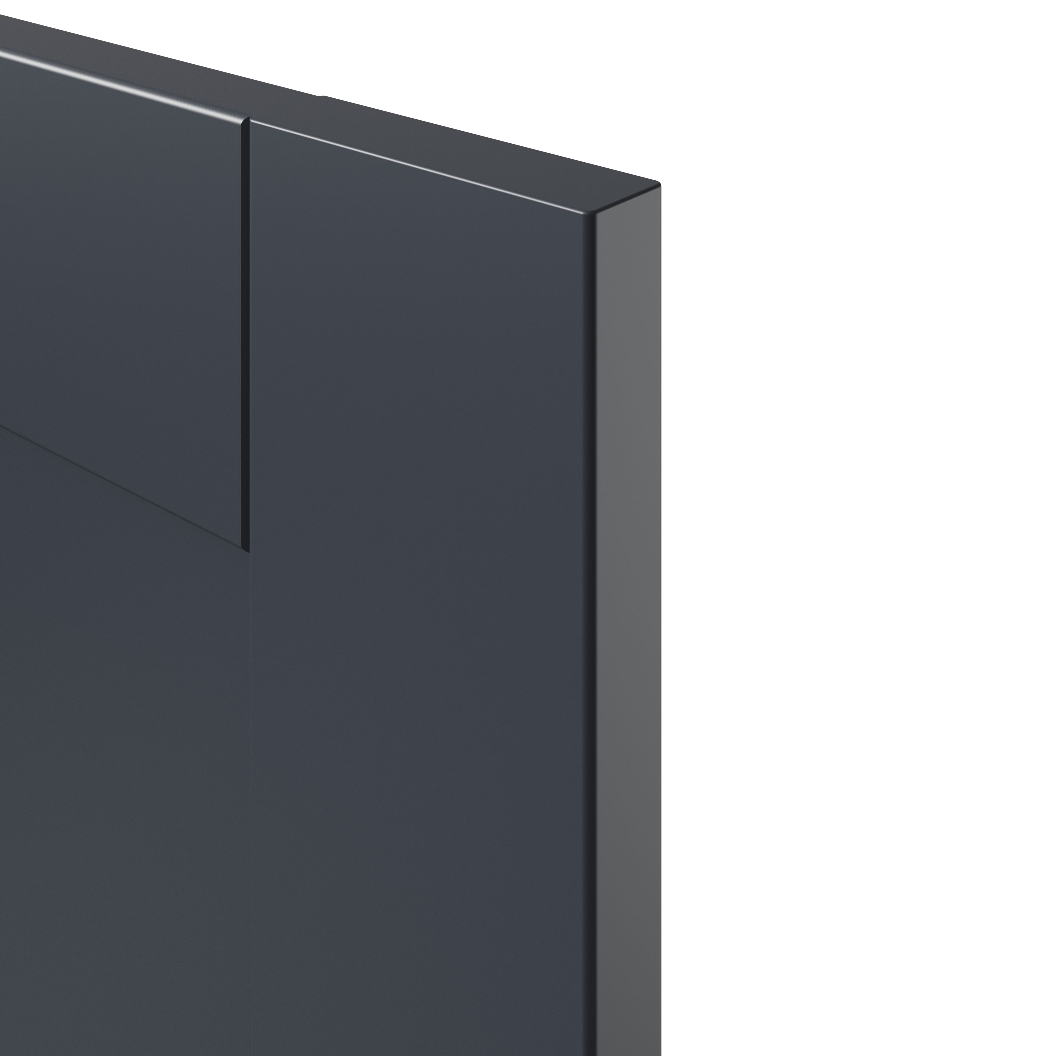 GoodHome Ashmead Matt midnight blue Drawer front, bridging door & bi-fold door, 356mm x 16mm x 997mm 1000mm