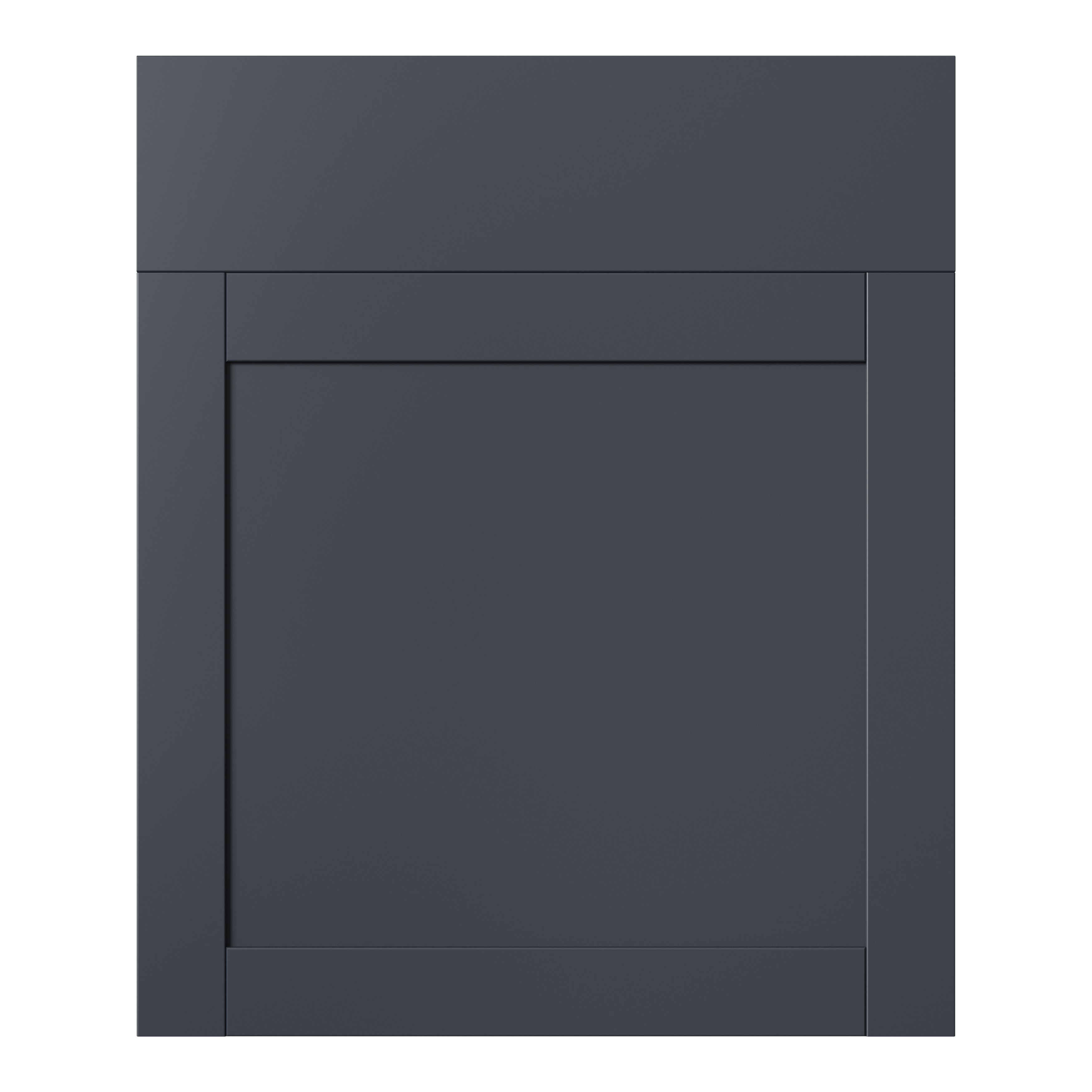 GoodHome Ashmead Matt midnight blue Shaker Drawerline Cabinet door (W)600mm (H)715mm (T)16mm