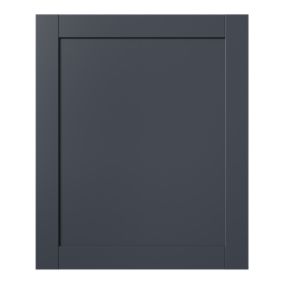 GoodHome Ashmead Matt midnight blue Shaker Highline Cabinet door (W)600mm (H)715mm (T)16mm