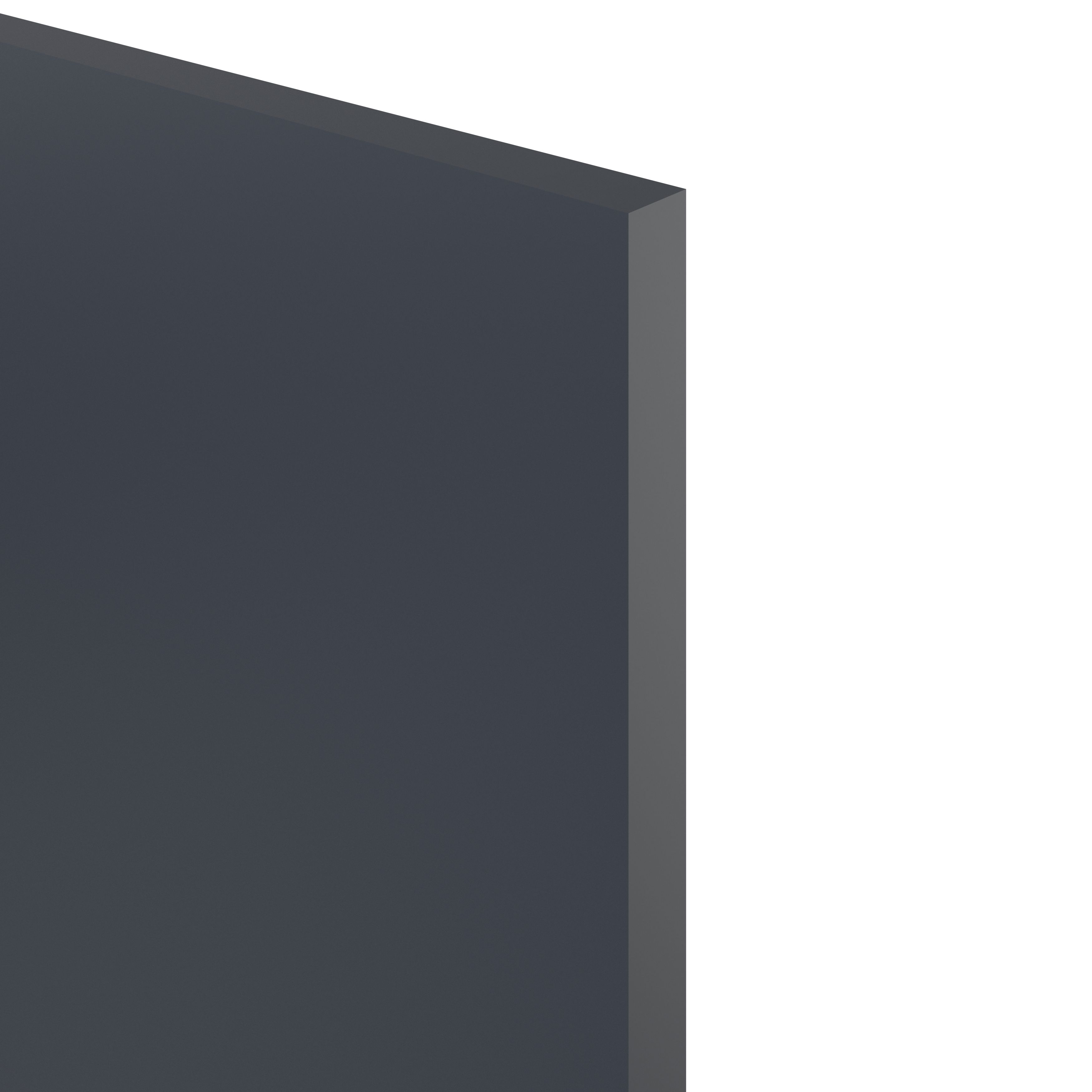 GoodHome Ashmead Matt midnight blue Standard Clad on base panel (H)900mm (W)600mm