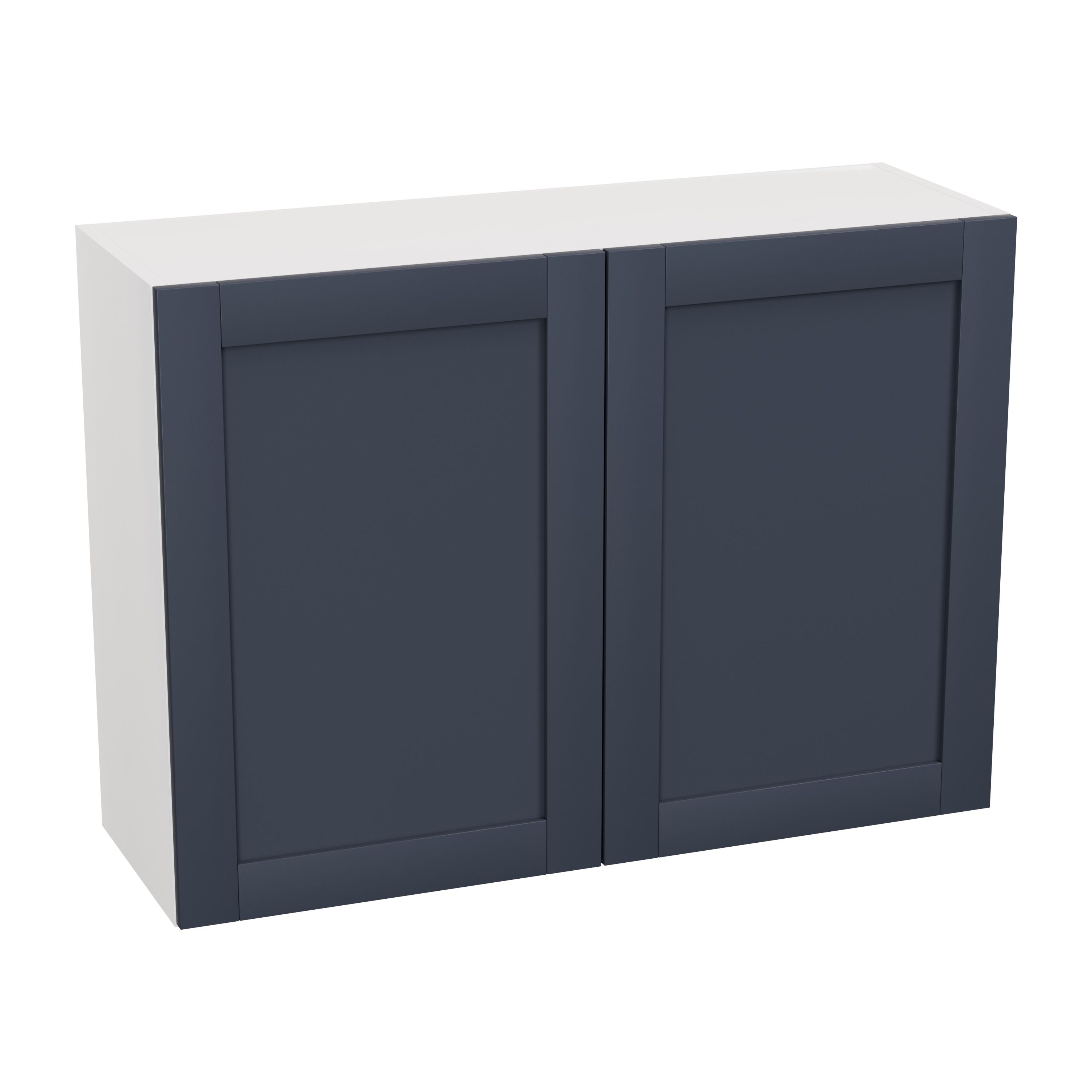 GoodHome Ashmead Matt midnight blue Wall Kitchen cabinet (W) 1000mm (H)720mm