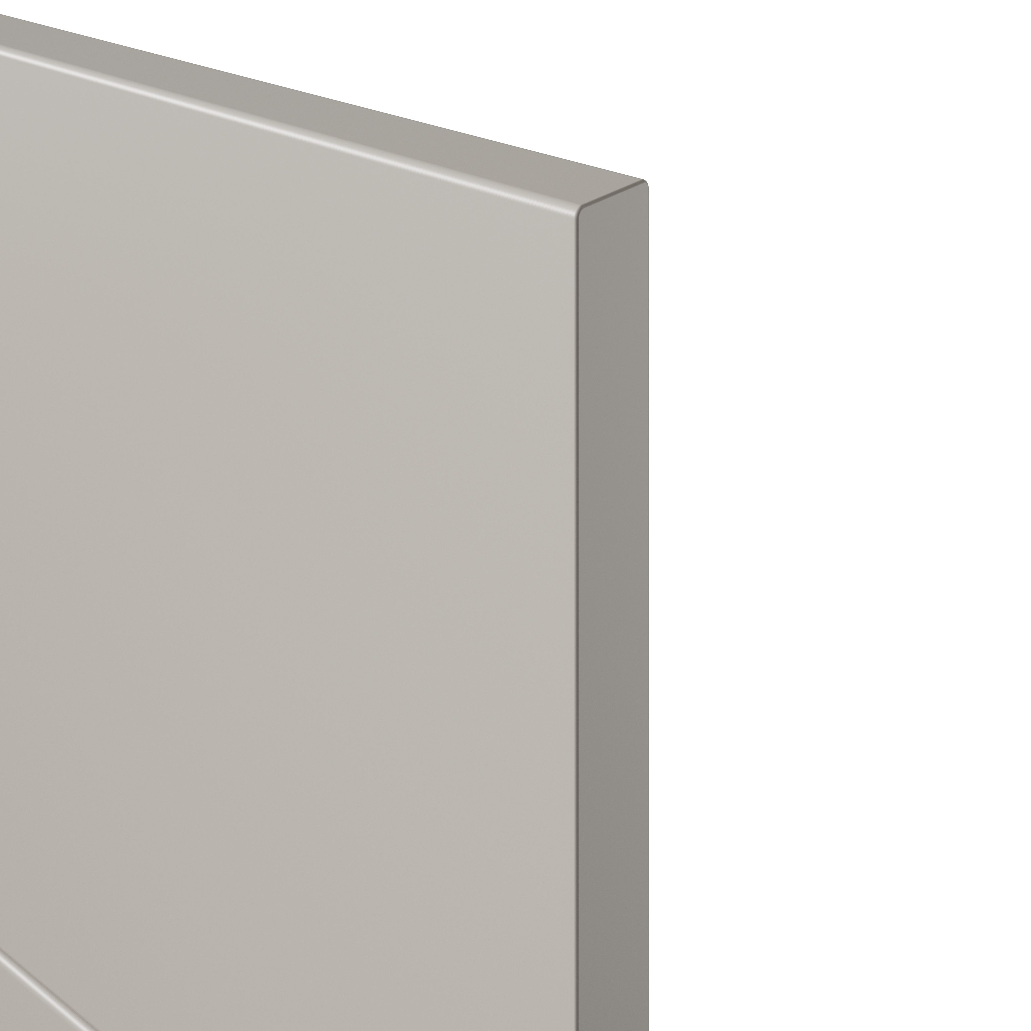 GoodHome Ashmead Matt pebble 3 drawer cabinet front (H)715mm (W)497mm (T)16mm