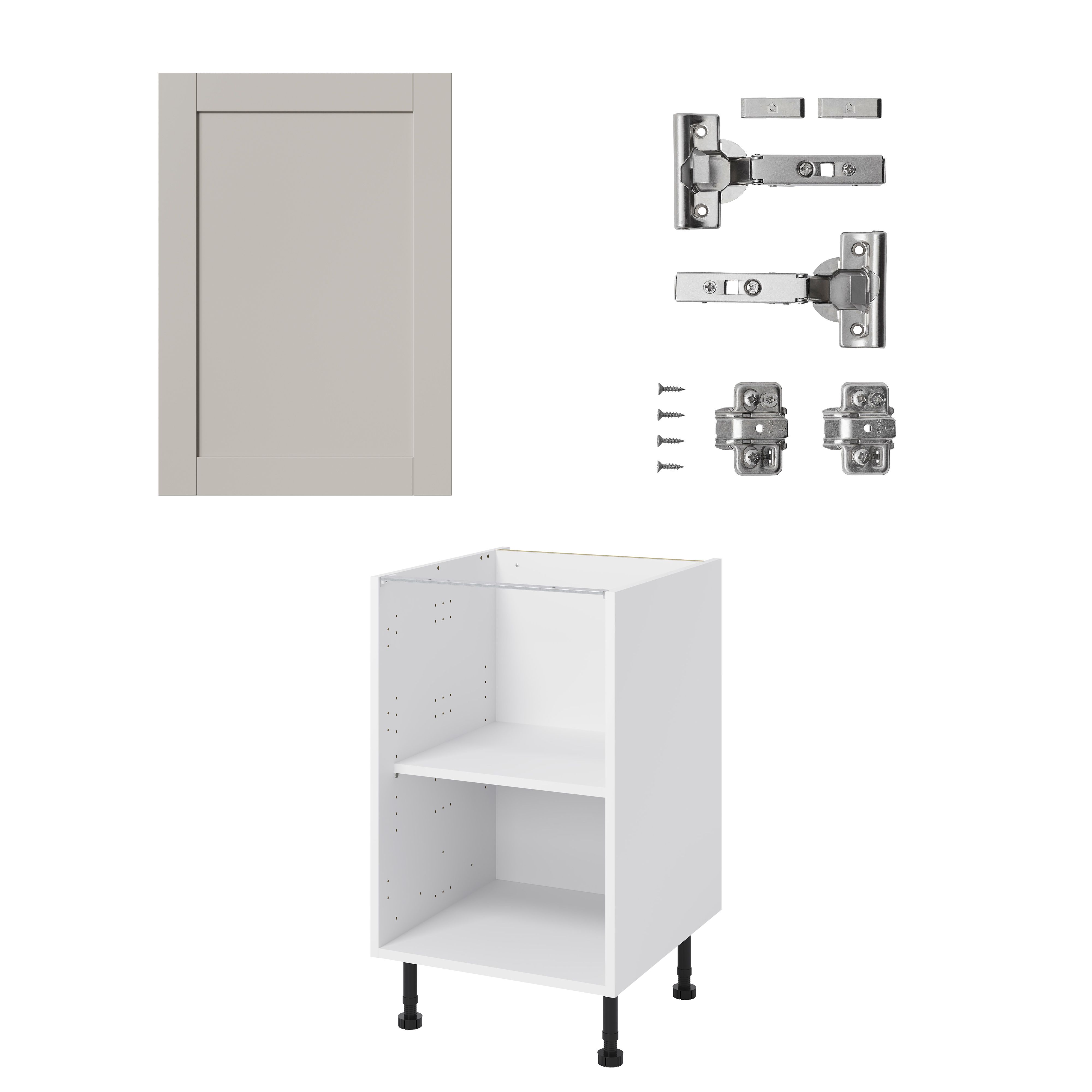 GoodHome Ashmead Matt pebble Base Kitchen cabinet (W) 500mm (H)720mm