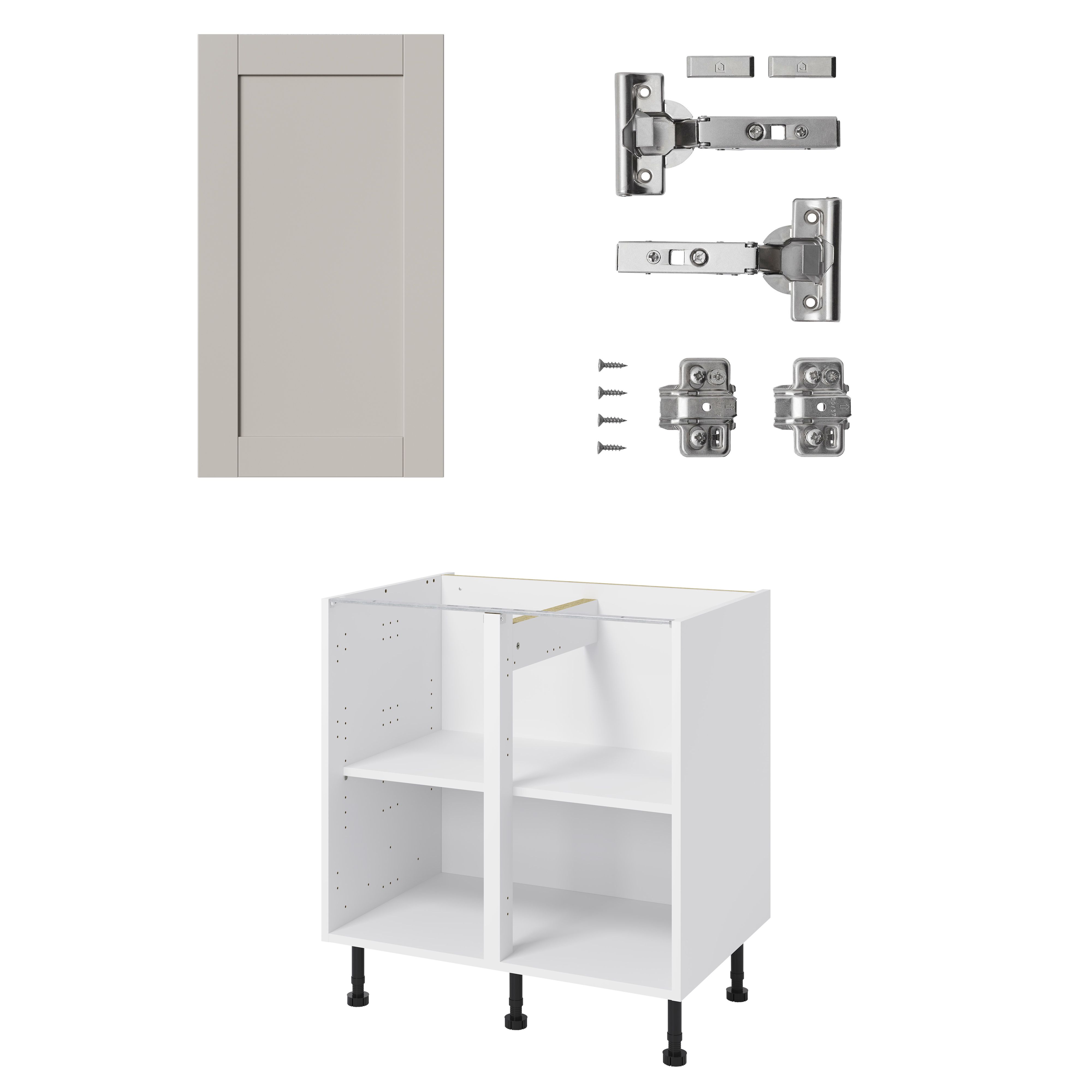 GoodHome Ashmead Matt pebble Base Kitchen cabinet (W) 800mm (H)720mm