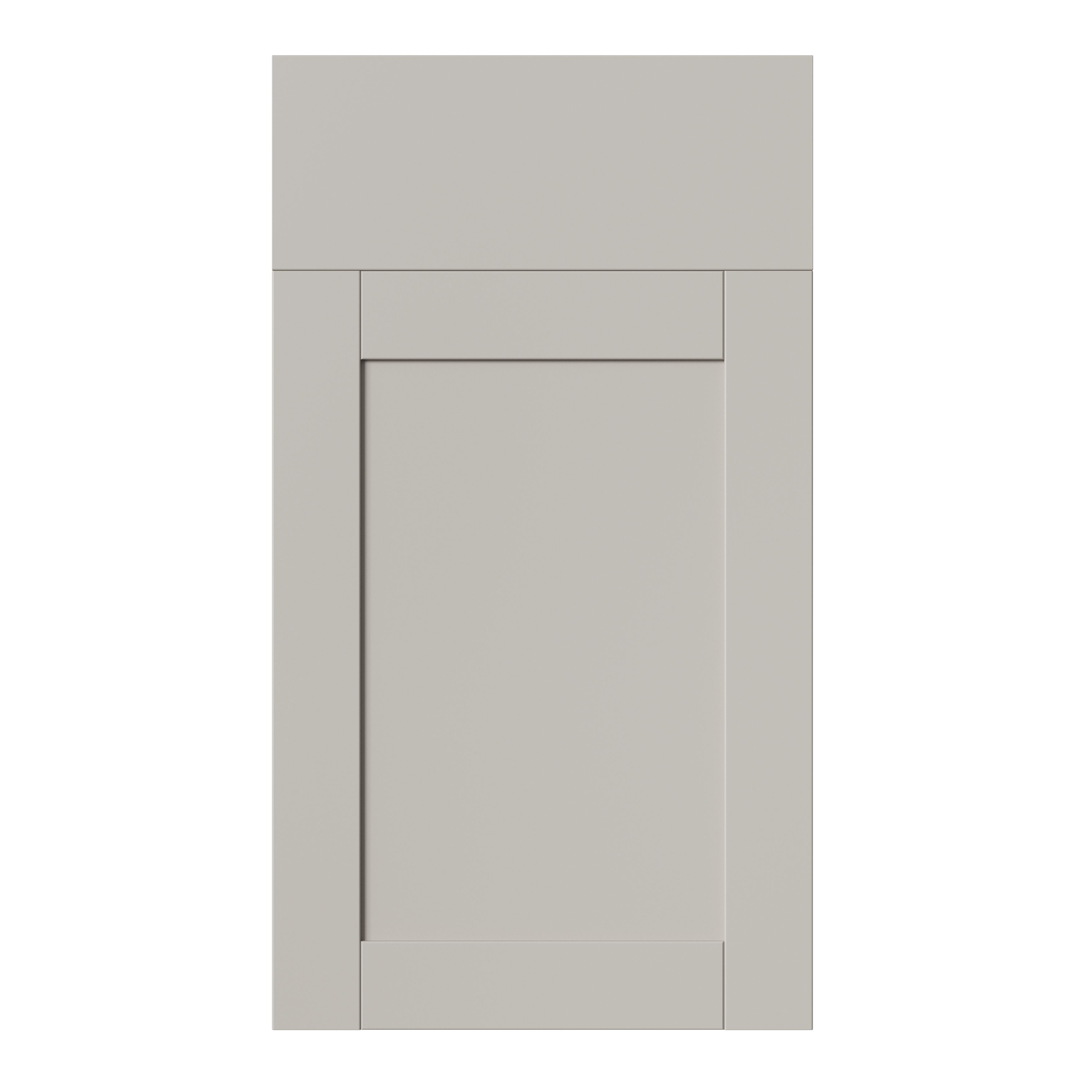 GoodHome Ashmead Matt pebble Shaker Drawerline Cabinet door (W)400mm (H)715mm (T)16mm