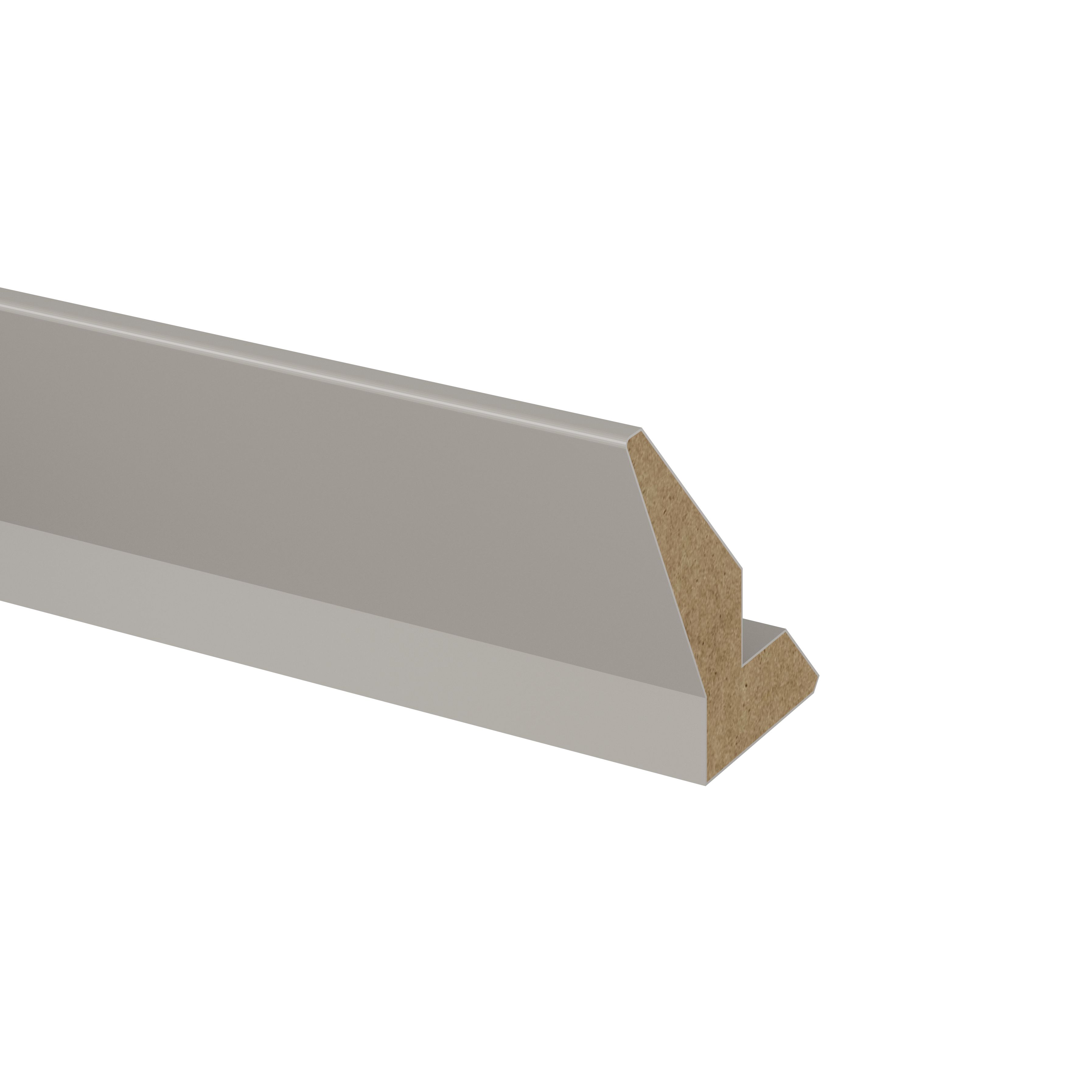 GoodHome Ashmead Matt pebble Smooth Cornice, (L)2400mm (H)75mm
