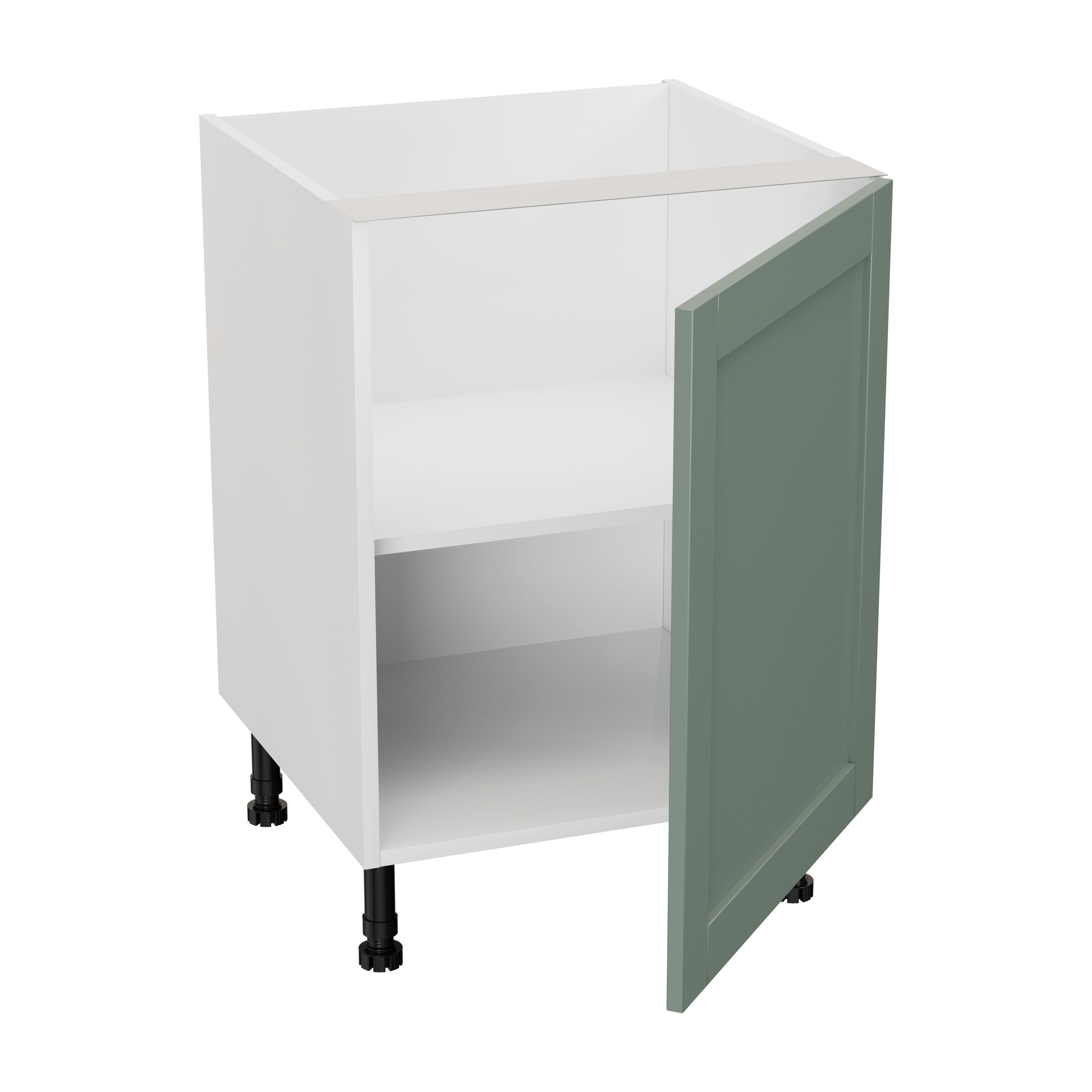 GoodHome Ashmead Matt reed green Base Kitchen cabinet (W) 600mm (H)720mm