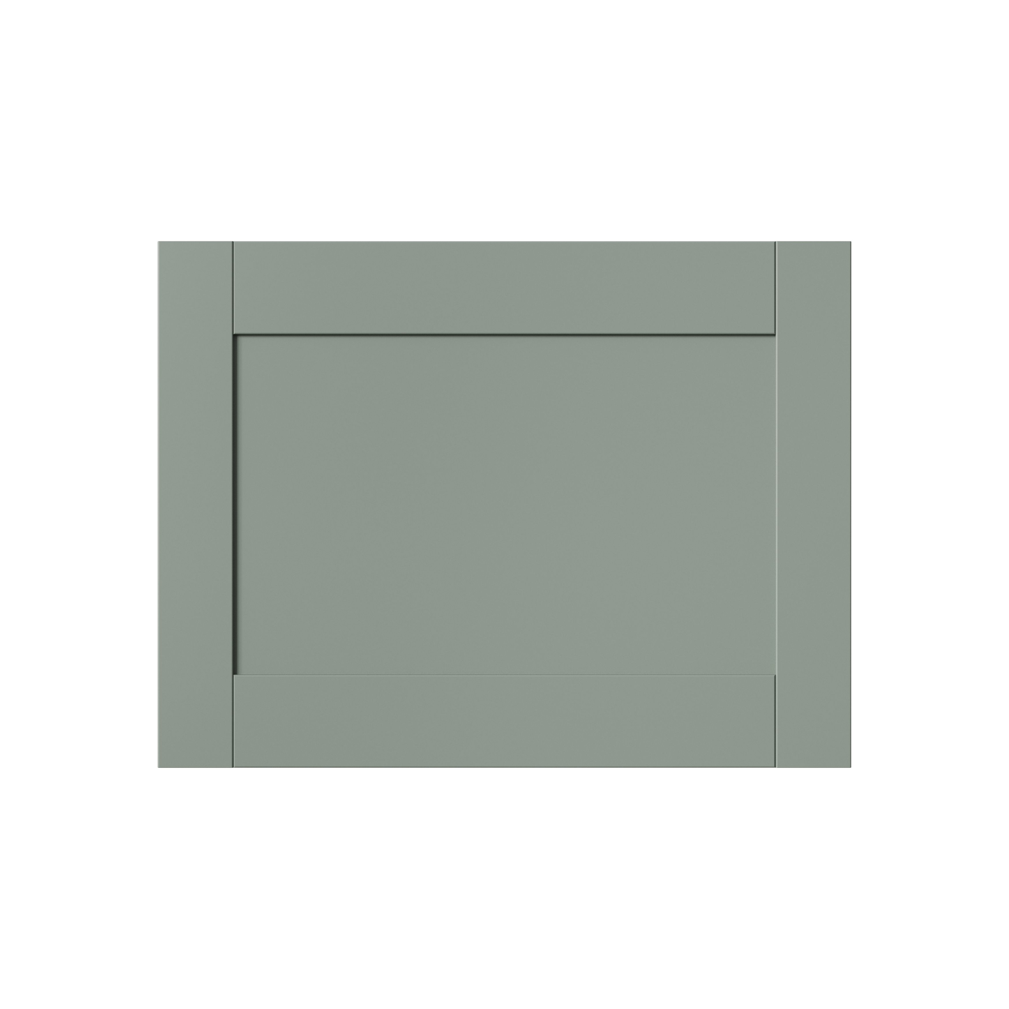 GoodHome Ashmead Matt reed green Shaker Appliance Cabinet door (W)600mm (H)453mm (T)16mm