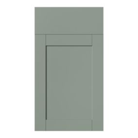 GoodHome Ashmead Matt reed green Shaker Drawerline Cabinet door (W)400mm (H)715mm (T)16mm