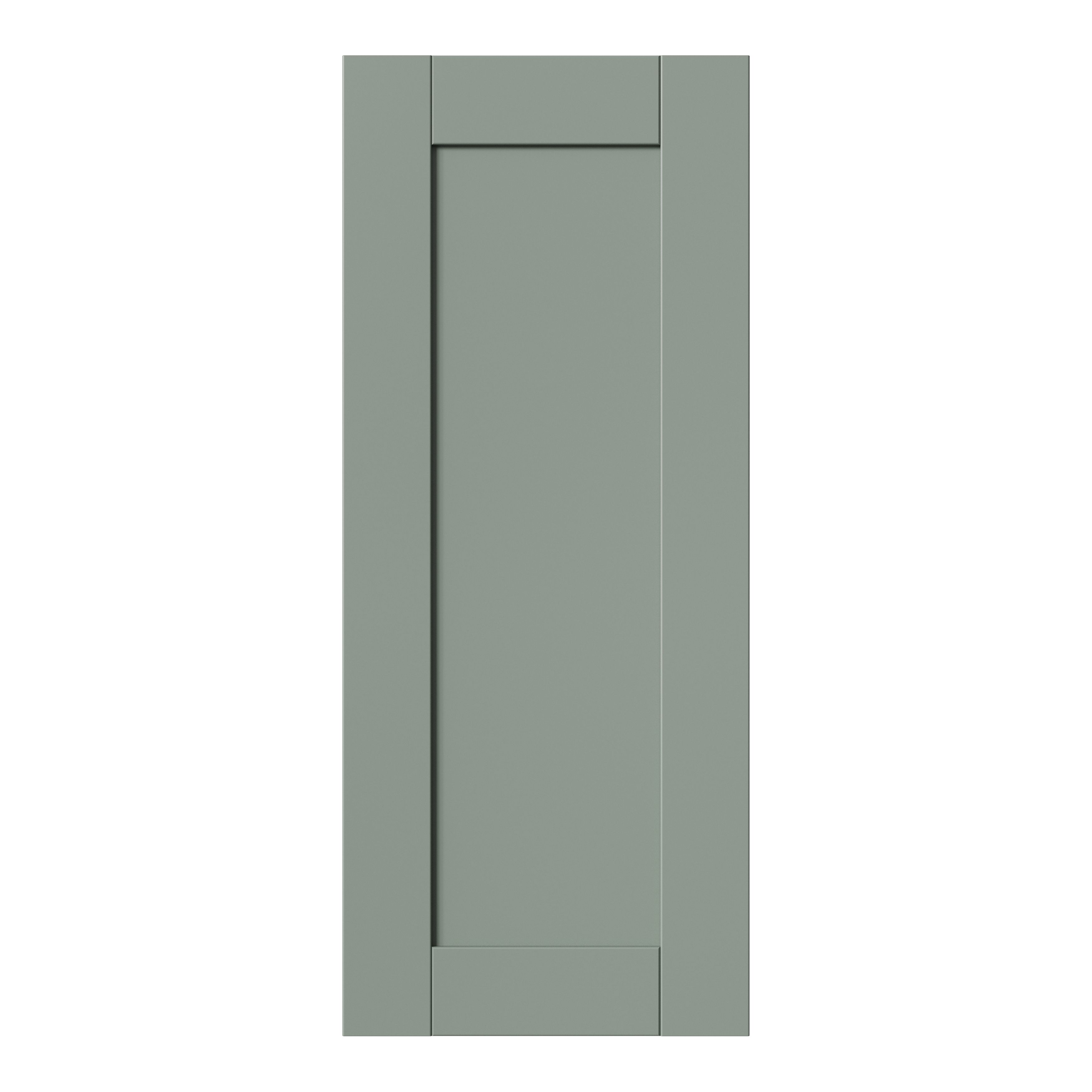 GoodHome Ashmead Matt reed green Shaker Highline Cabinet door (W)300mm (H)715mm (T)16mm