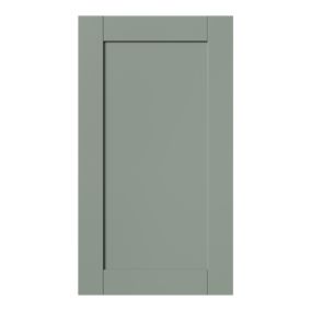 GoodHome Ashmead Matt reed green Shaker Highline Cabinet door (W)400mm (H)715mm (T)16mm