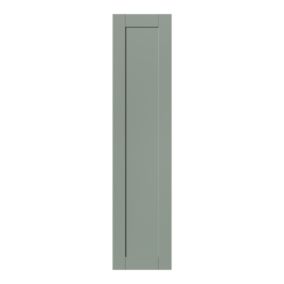 GoodHome Ashmead Matt reed green Shaker Larder Cabinet door (W)300mm (H)1287mm (T)16mm