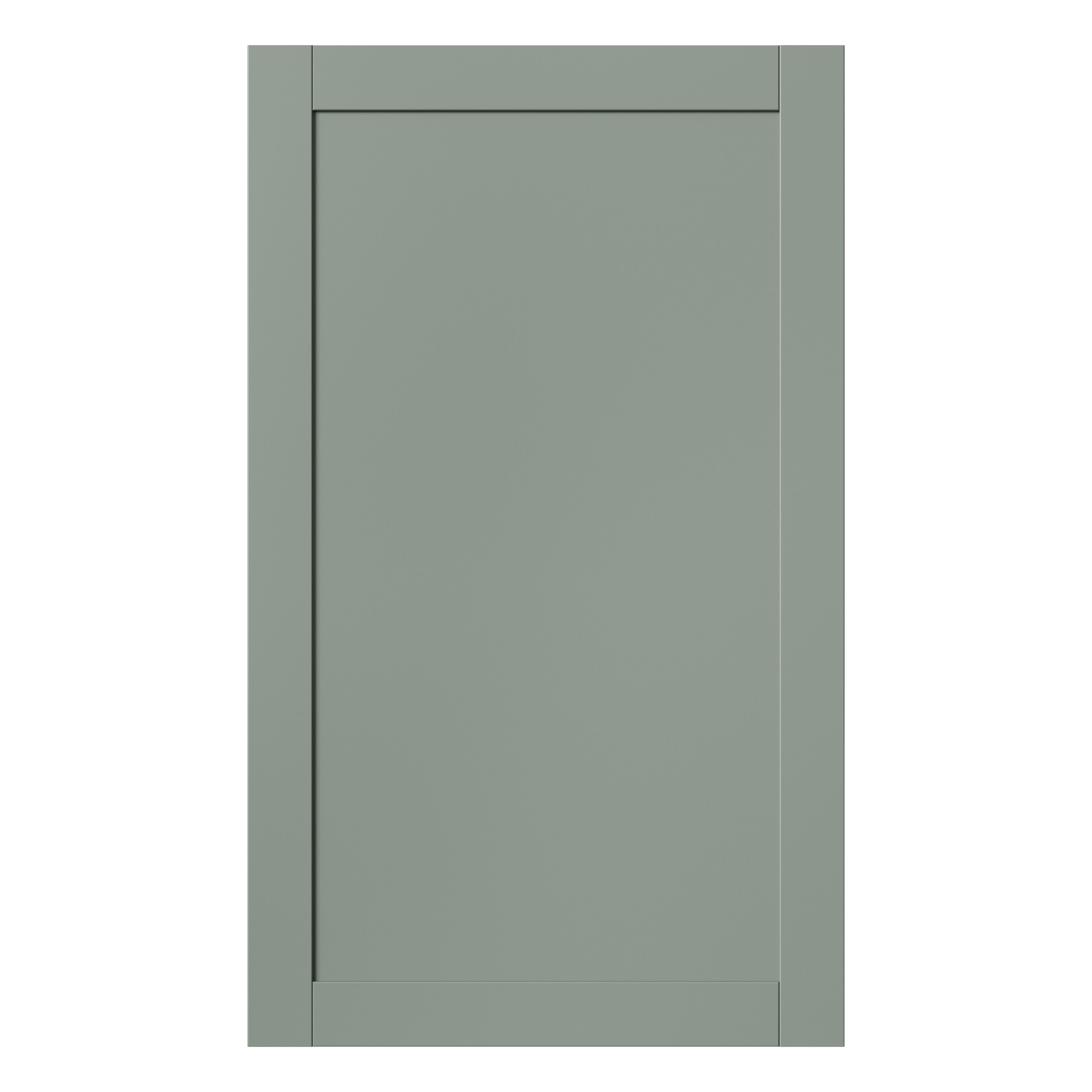 GoodHome Ashmead Matt reed green Shaker Larder Cabinet door (W)600mm (H)1001mm (T)16mm