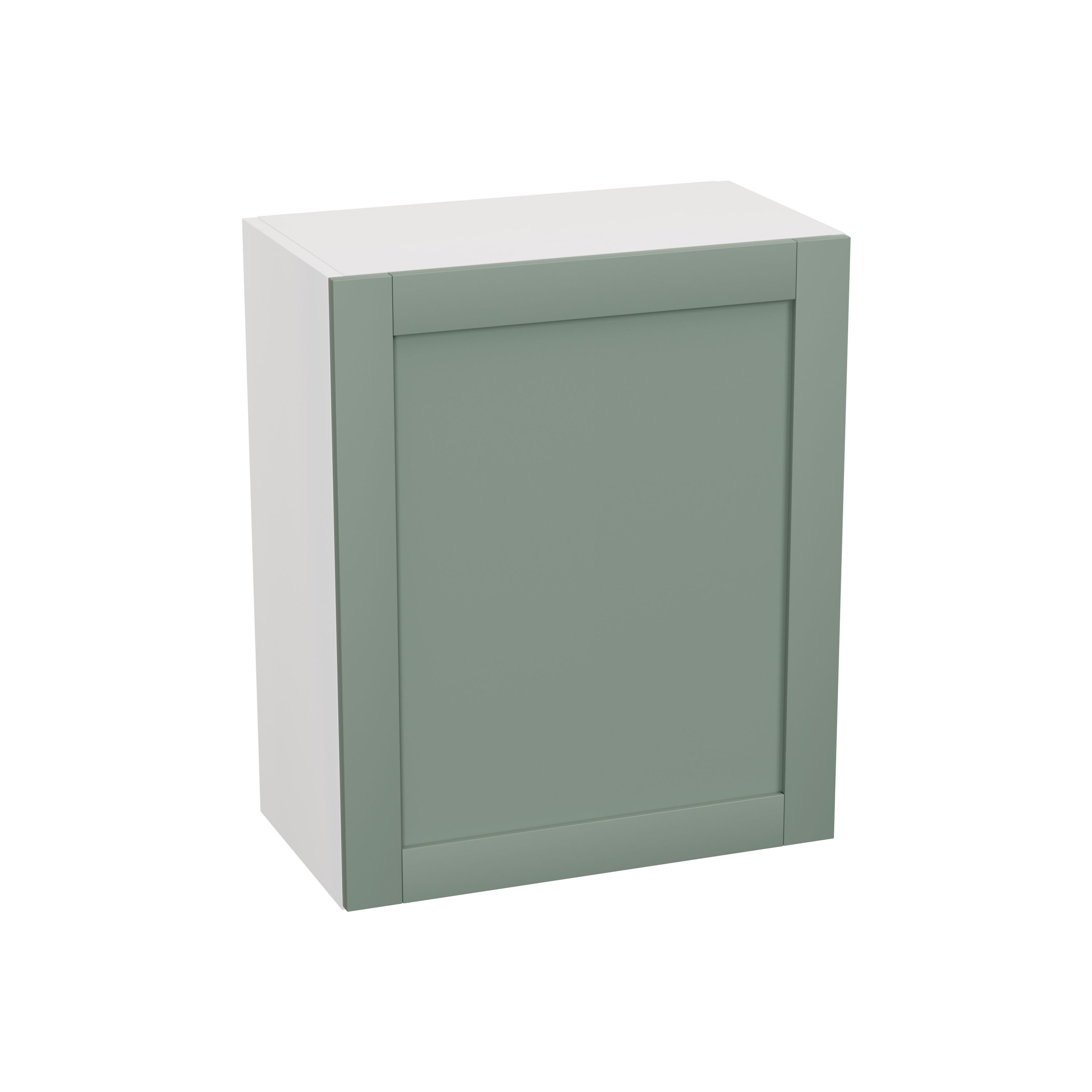 GoodHome Ashmead Matt reed green Wall Kitchen cabinet (W) 600mm (H)720mm