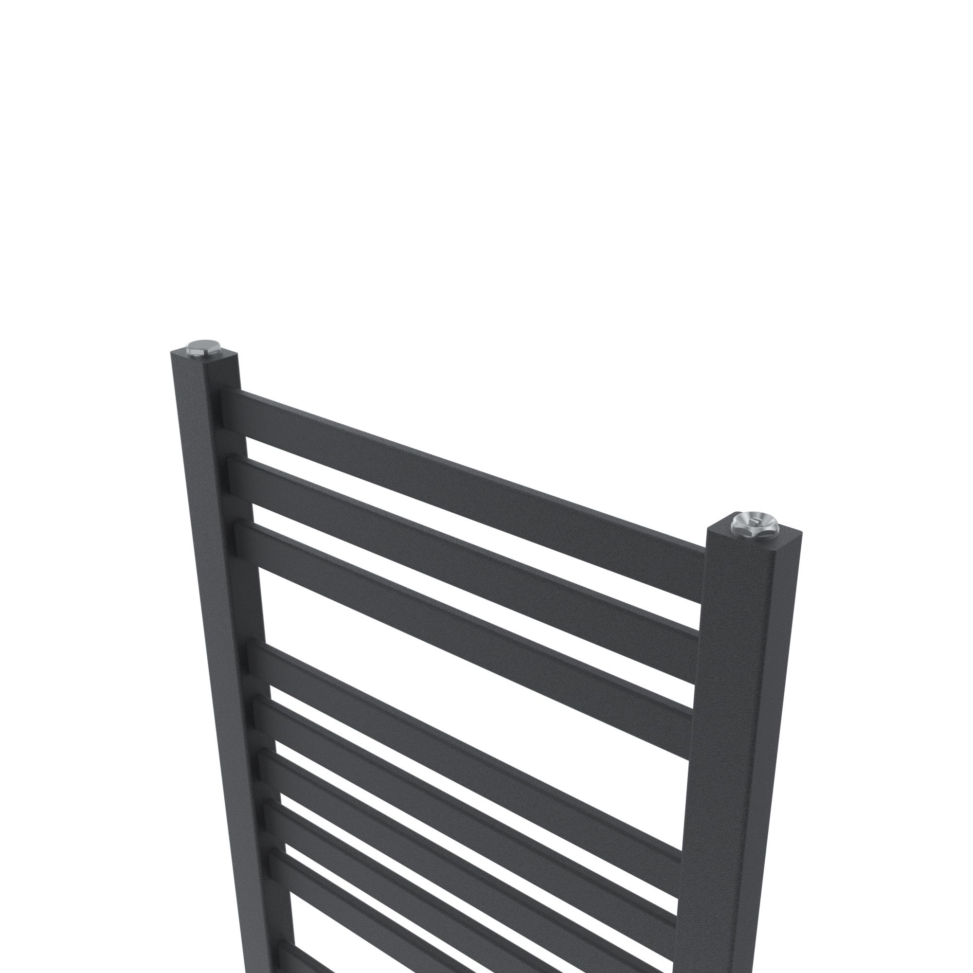 GoodHome Aspley, Anthracite Vertical Flat Towel radiator (W)480mm x (H)1150mm