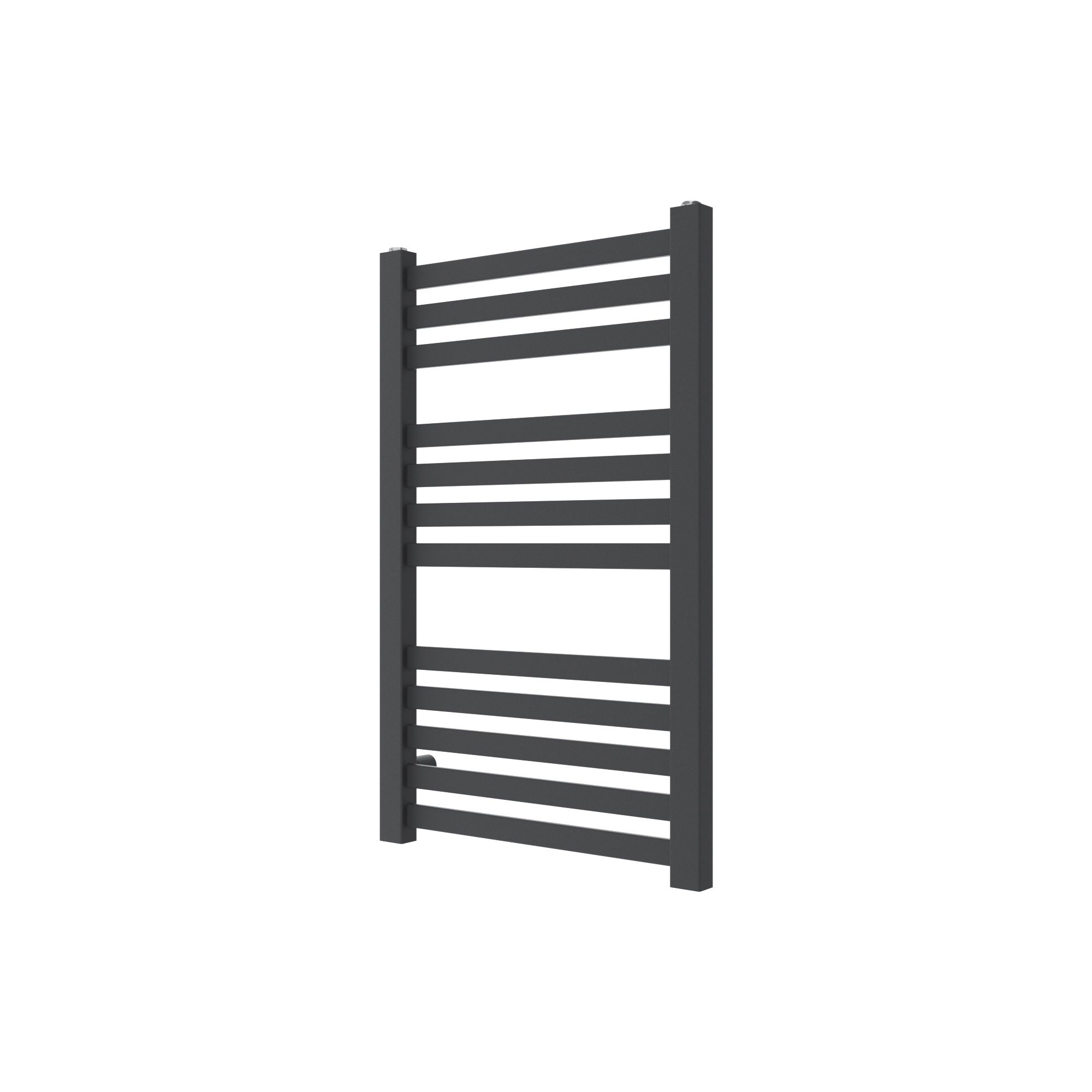 GoodHome Aspley, Anthracite Vertical Flat Towel radiator (W)480mm x (H)750mm